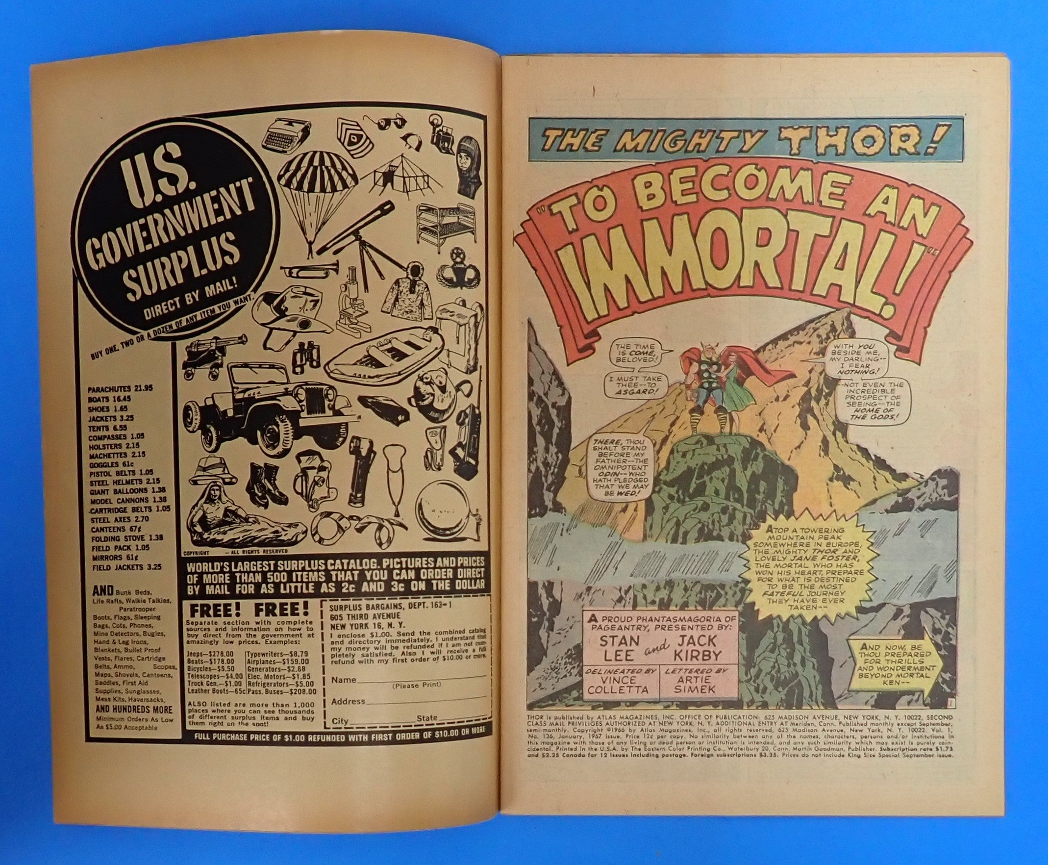 Thor #136 (1967) - FN (6.0) - 1st App. Sif in Mainline Thor