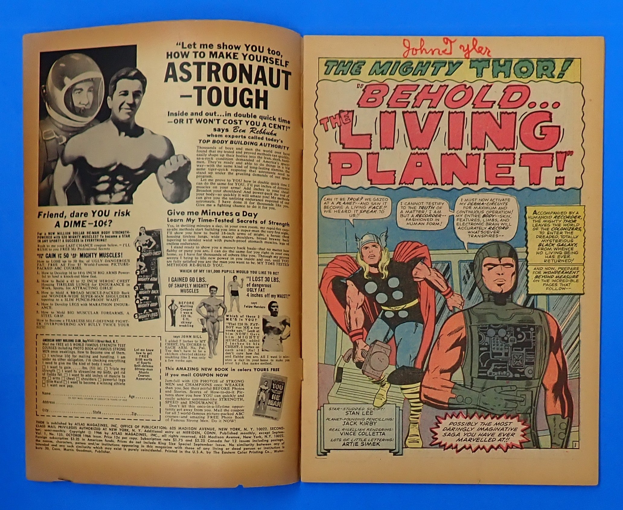 Thor #133 (1966) - VG+ (4.5) - 1st Full App. Ego the Living Planet
