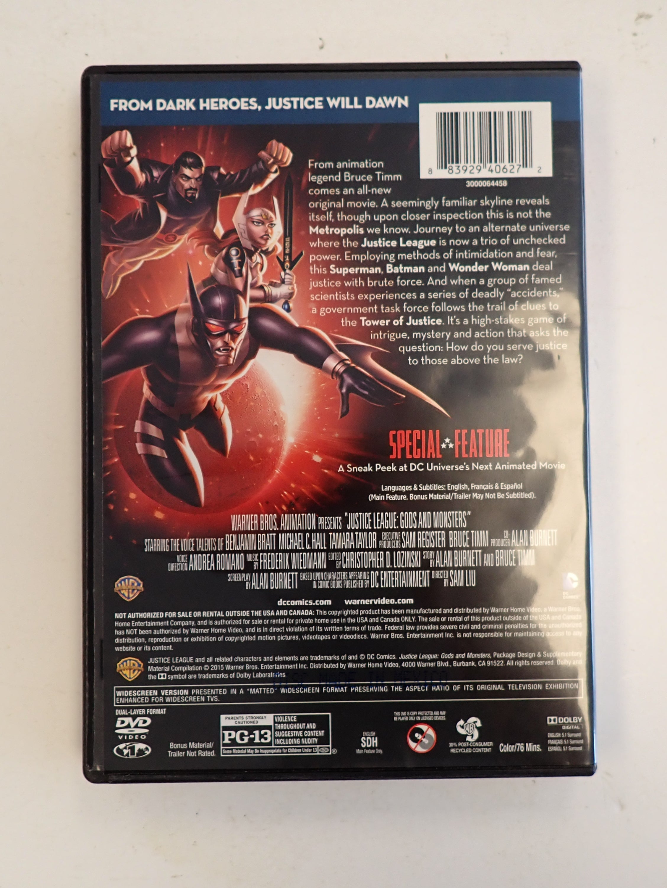 Justice League Gods and Monsters - DVD