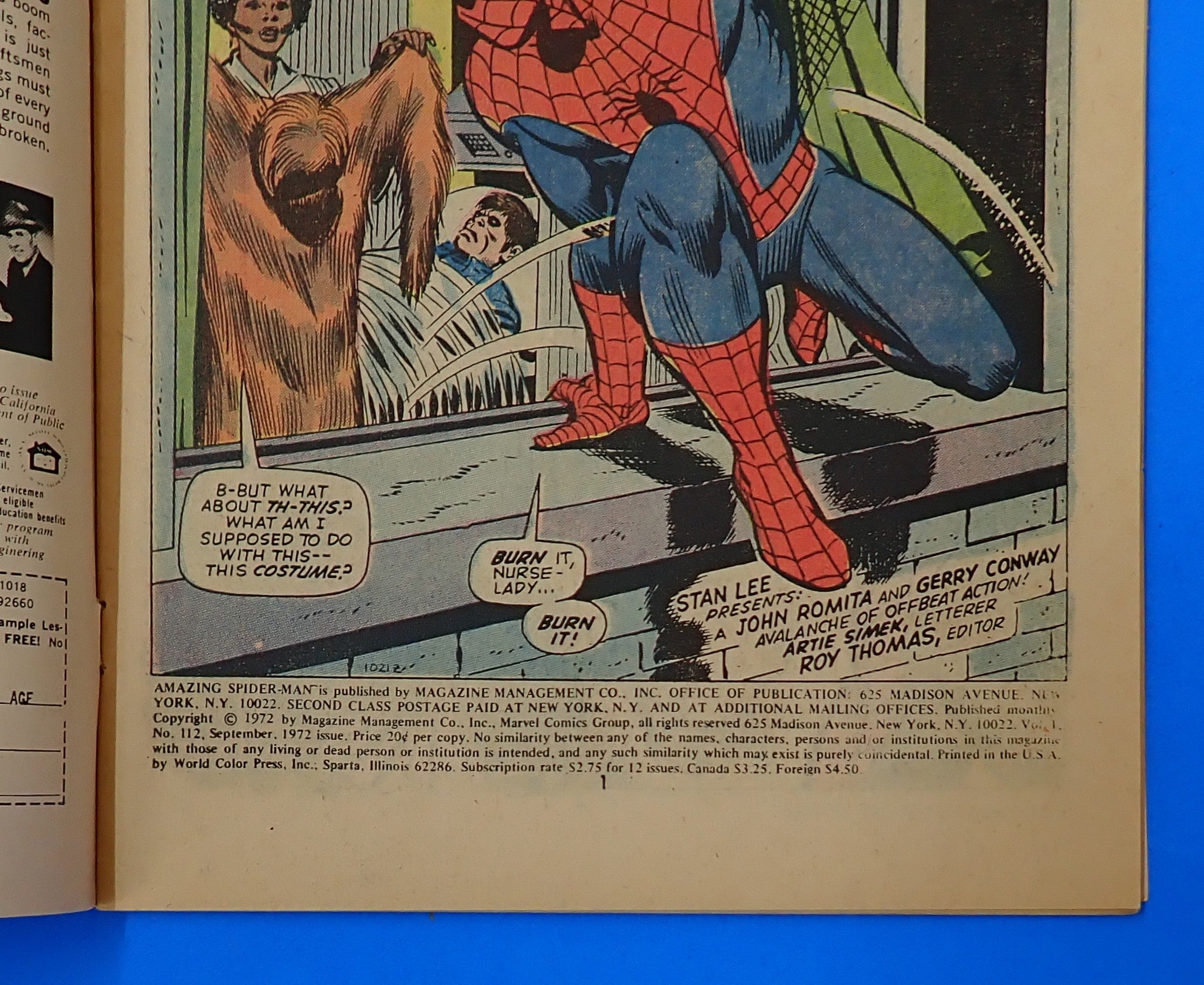 Amazing Spider-Man #112 (1972) - FN (6.0) - Origin Peter Parker