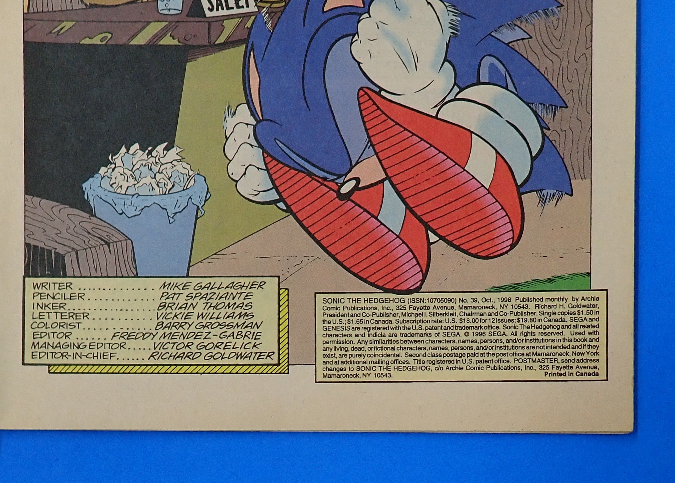 Sonic the Hedgehog #39 (1996) - VG/FN (5.0) - 1st App. Mecha Sonic