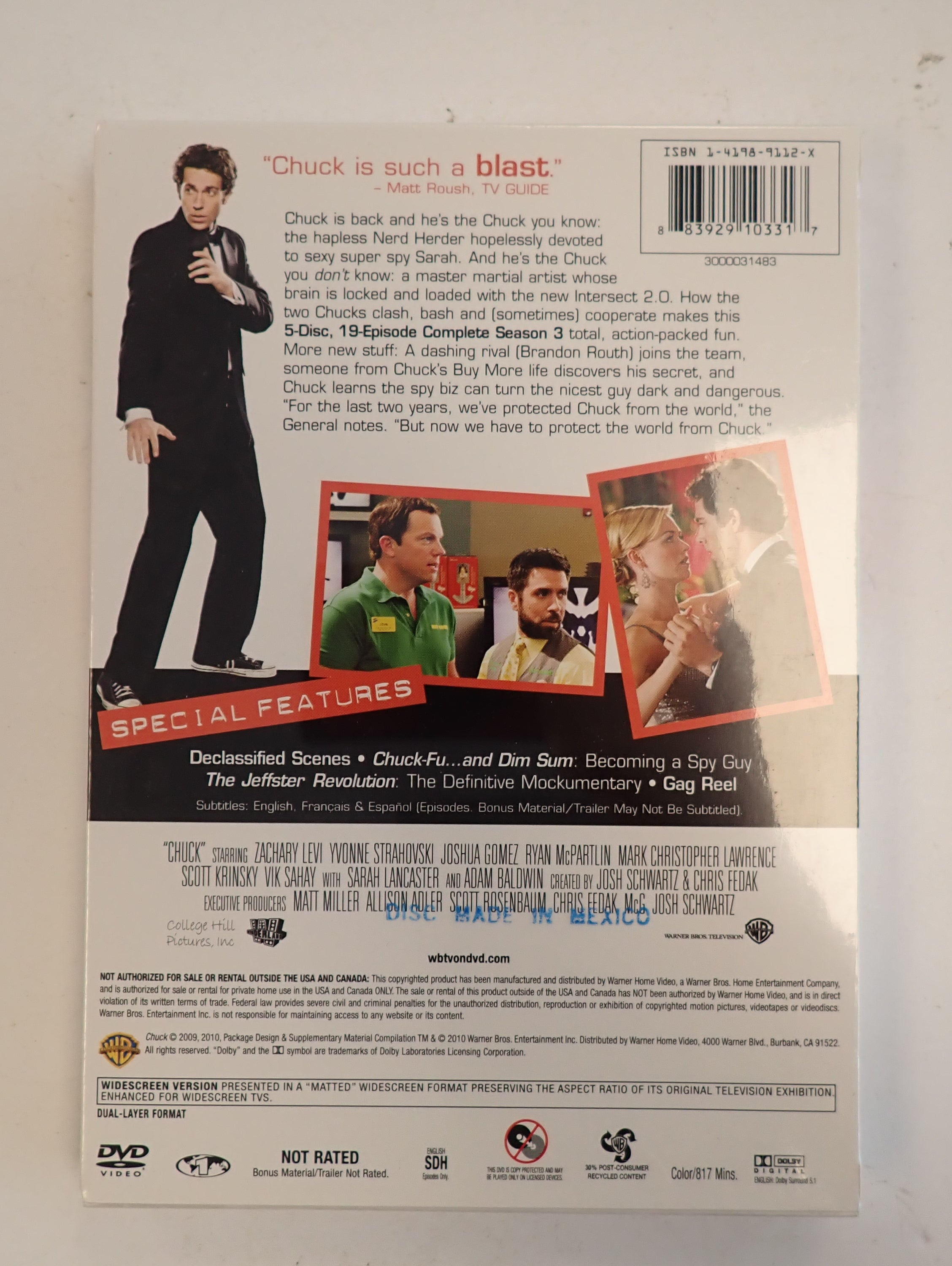 Chuck: The Complete Third Season - DVD (Sealed)