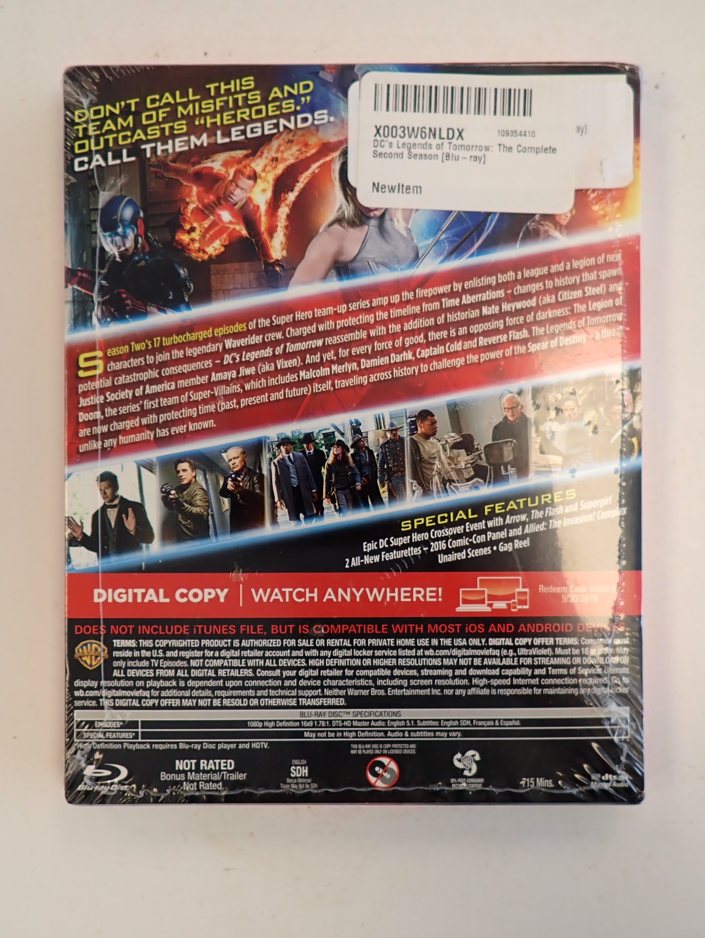 DC's Legends of Tomorrow: Complete Second Season - Blu-ray (Sealed)