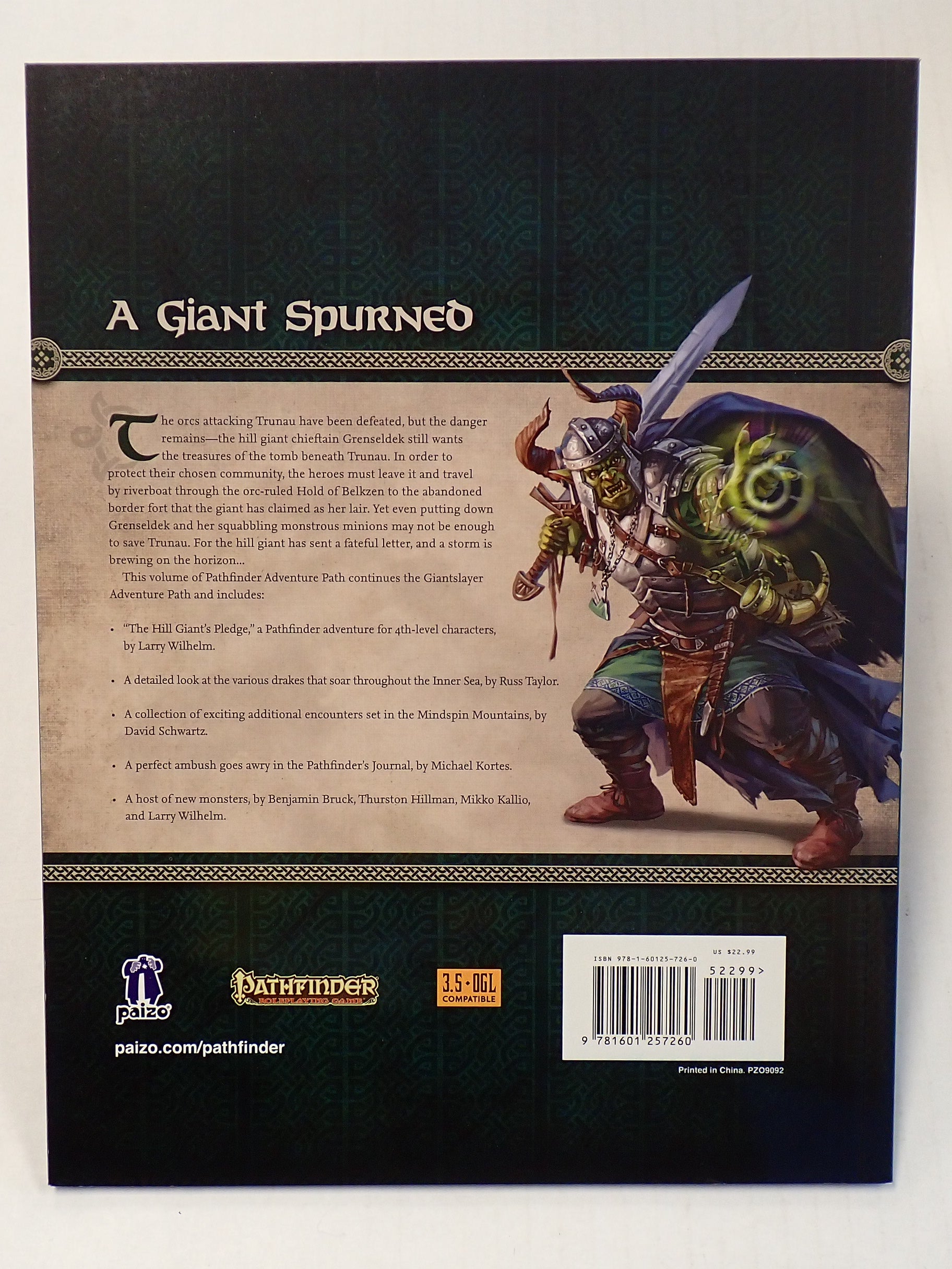 The Hill Giant's Pledge (Giantslayer) - Pathfinder Adventure Path [Pre-Owned]