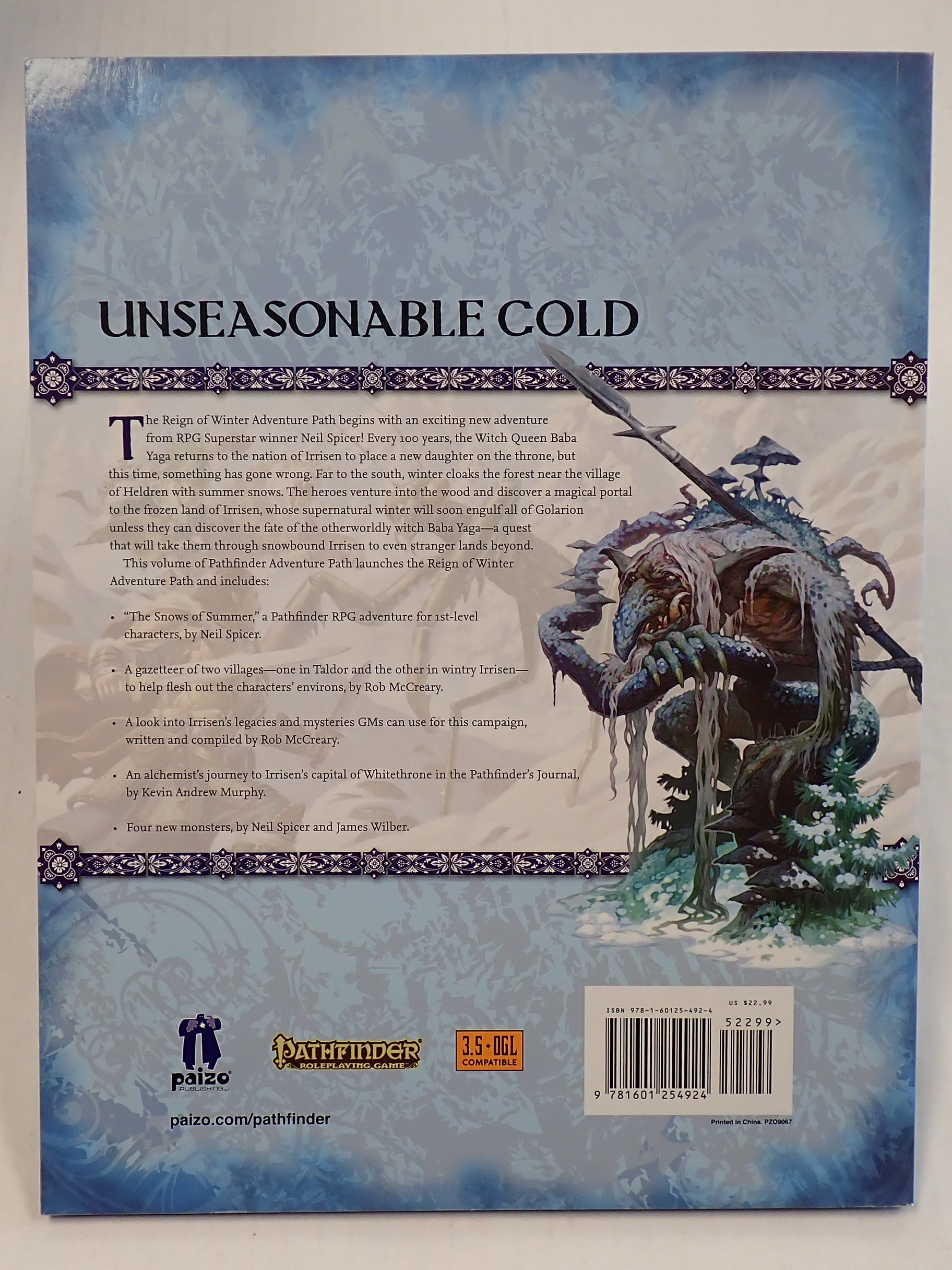 The Snows of Summer - Reign of Winter - Pathfinder Adventure Path [Pre-Owned]