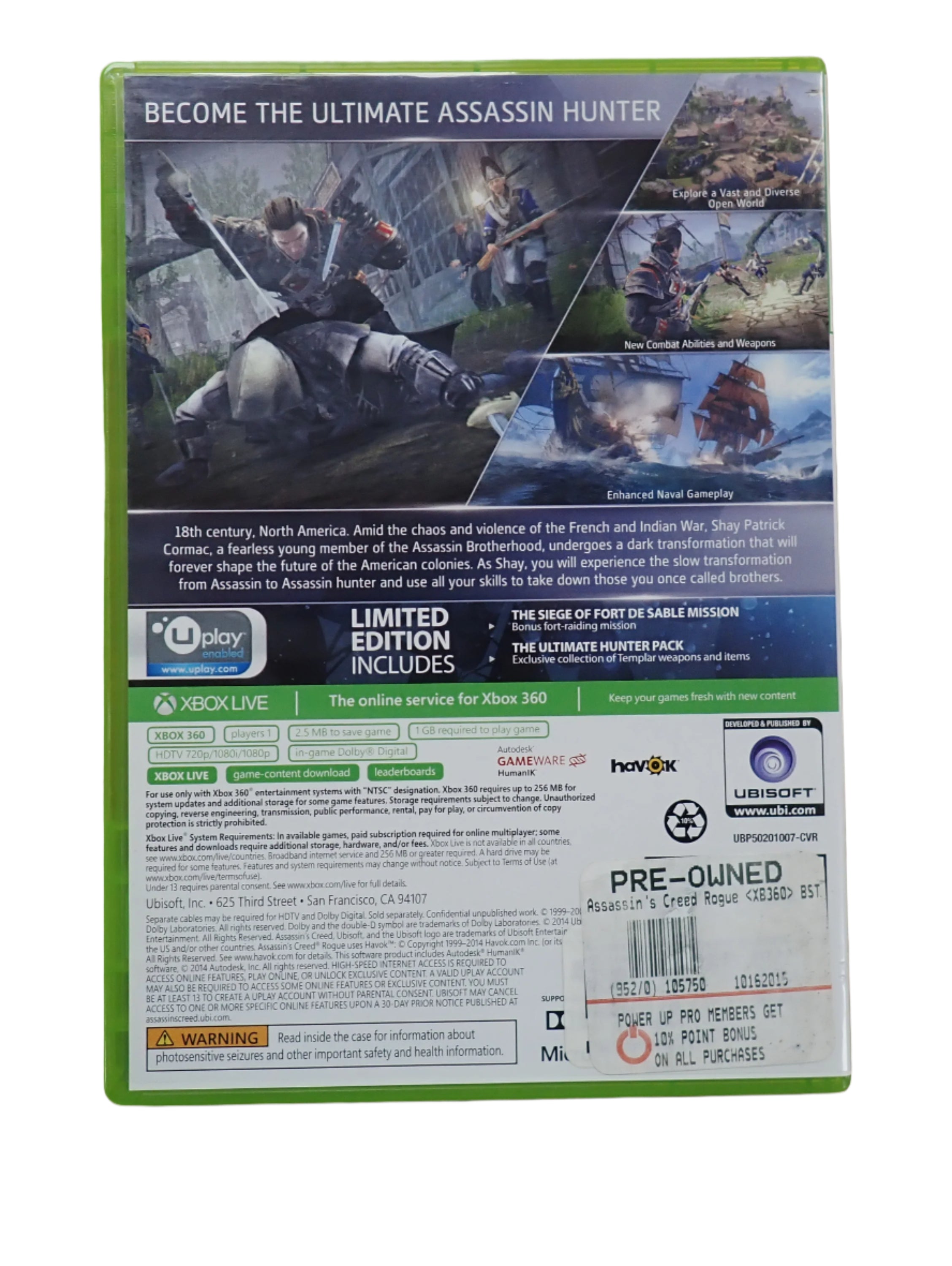 Assassin's Creed: Rogue Limited Edition - Xbox 360