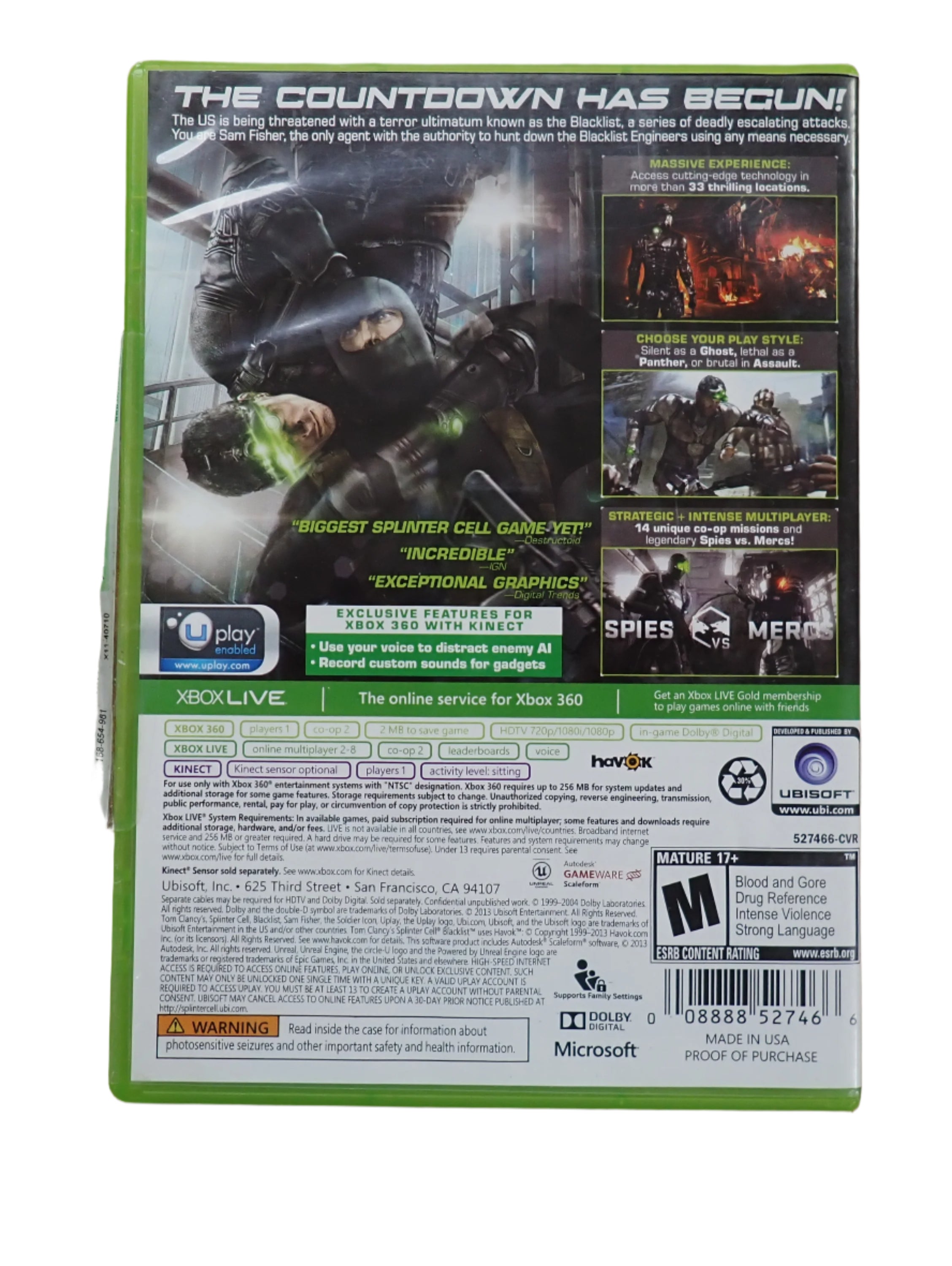 Tom Clancy's Splinter Cell: Blacklist - Xbox 360