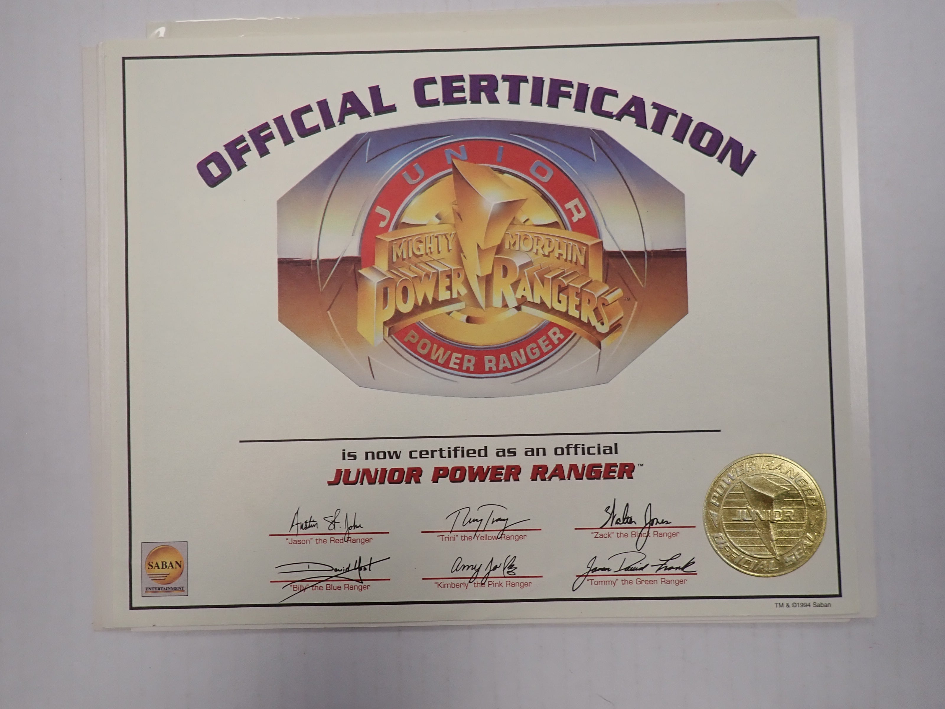 Mighty Morphin Power Rangers Official Fan Club Box (Incomplete) [Pre-Owned]