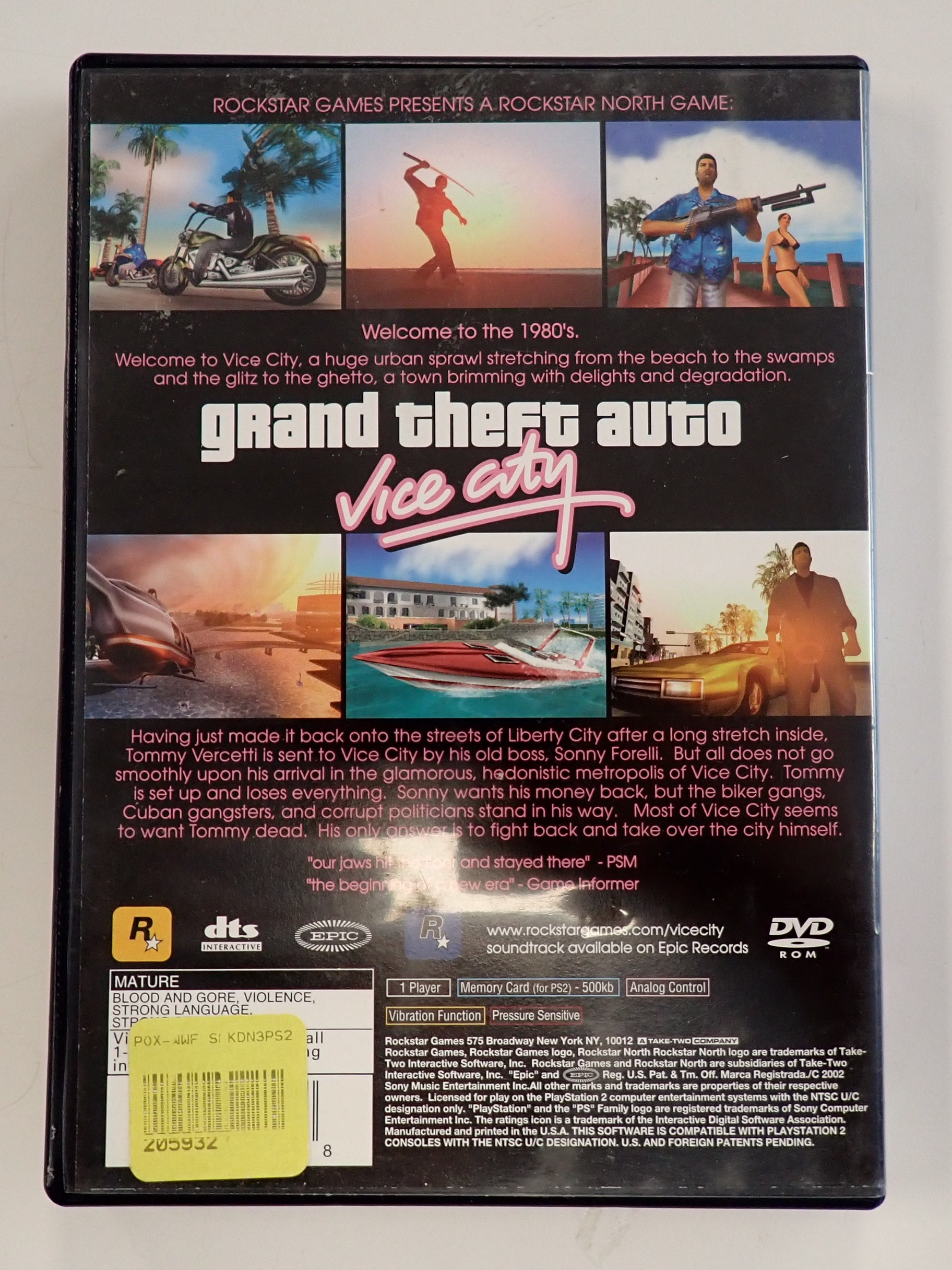 Grand Theft Auto Vice City - PS2 [Pre-Owned]