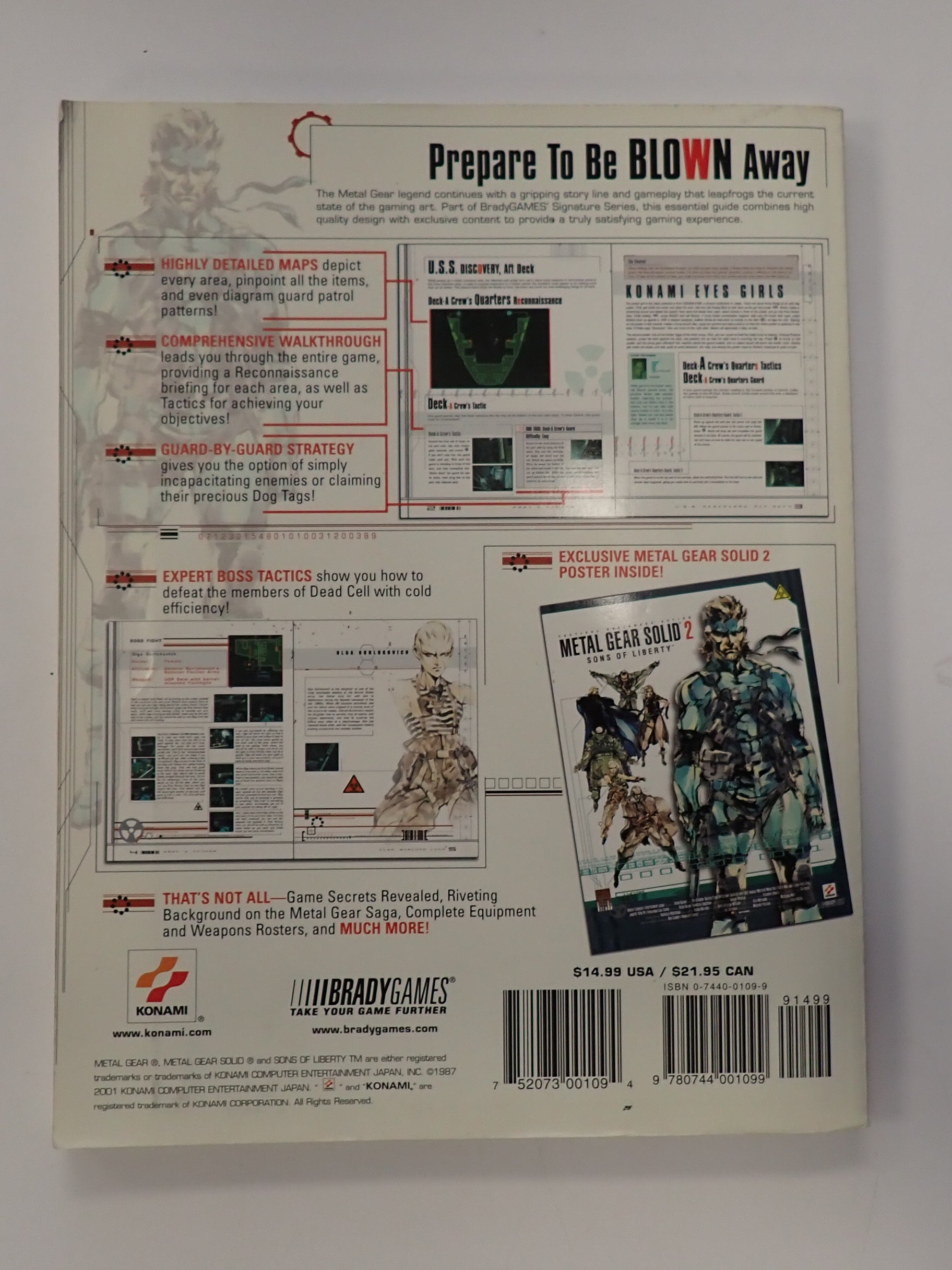 Metal Gear Solid 2 Sons of Liberty - Official Bradygames Strategy Guide [Pre-Owned]