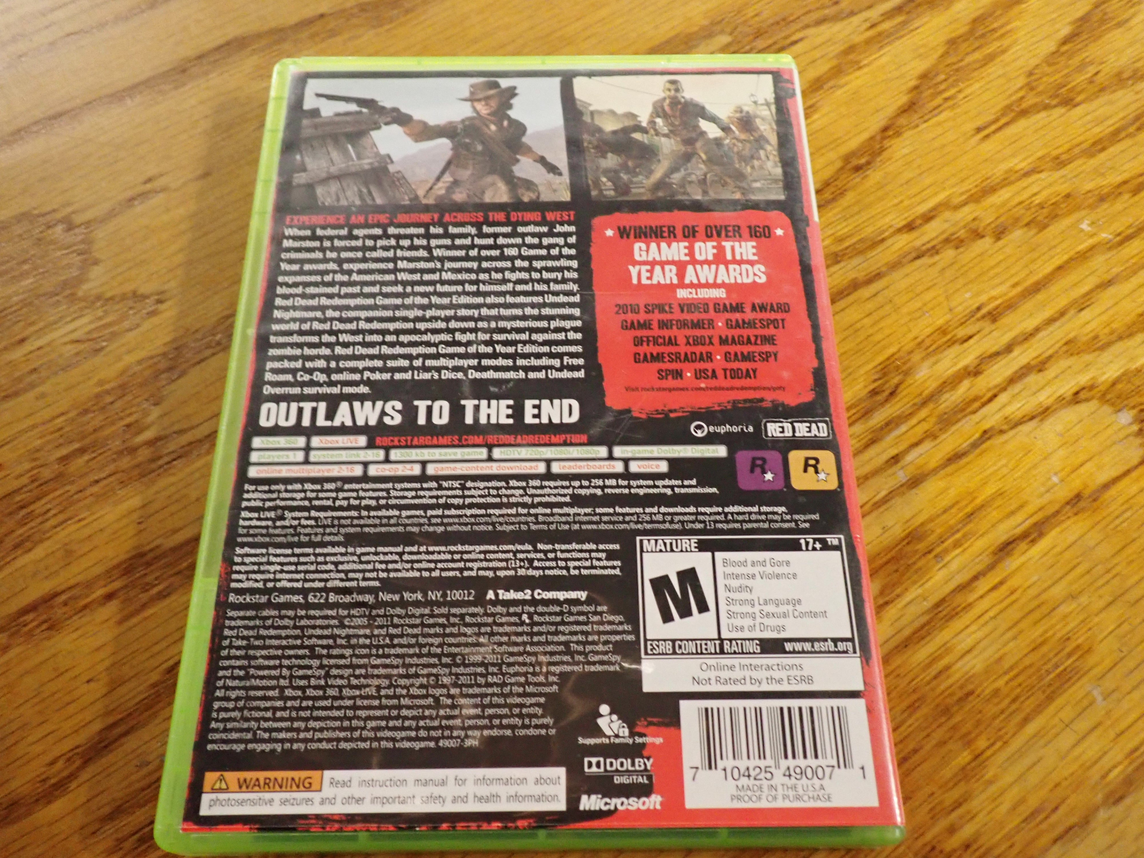 Red Dead Redemption Game of the Year Edition - Xbox 360