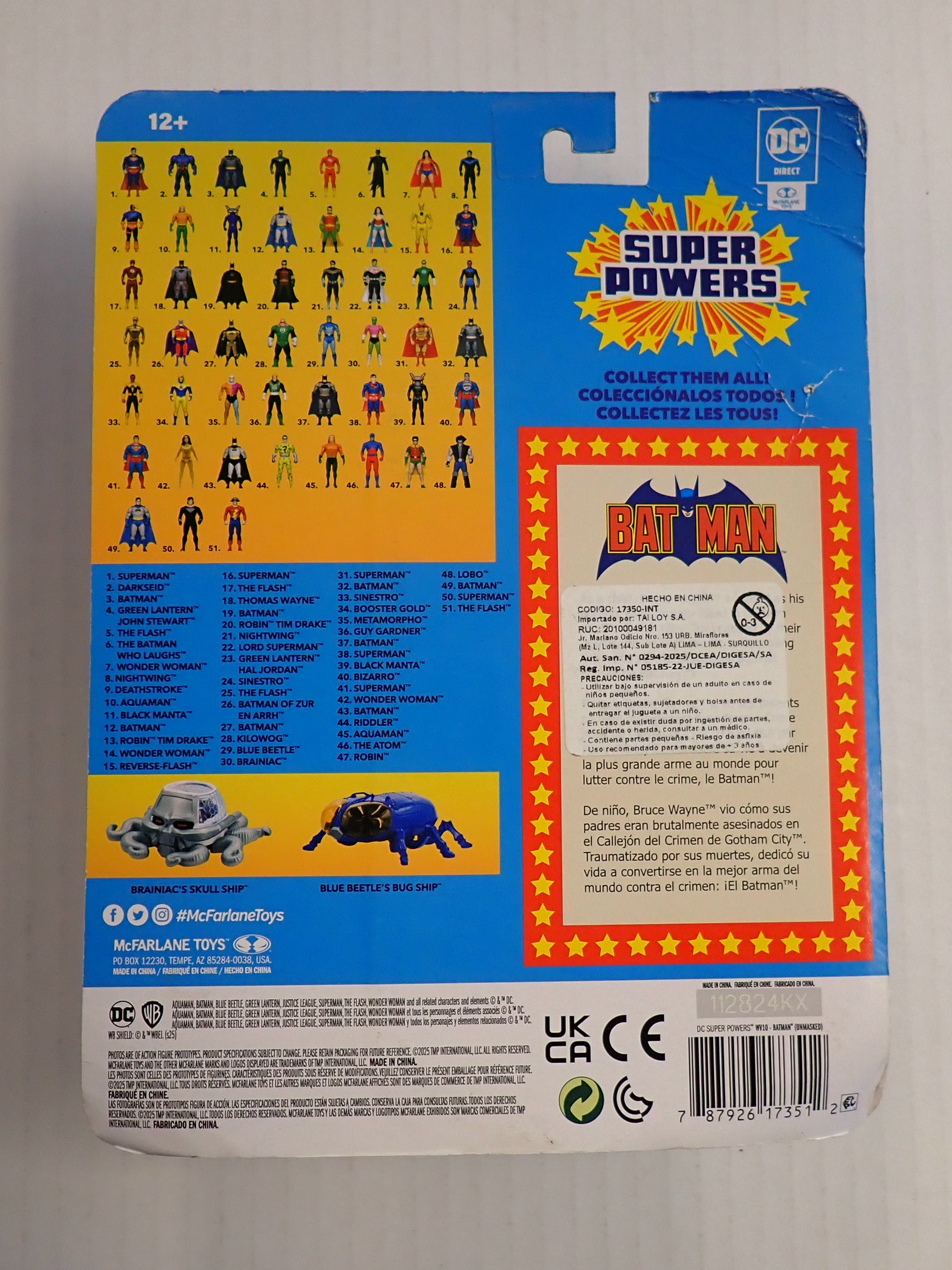 Batman Unmasked Figure - Super Powers McFarlane Toys [Pre-Owned]