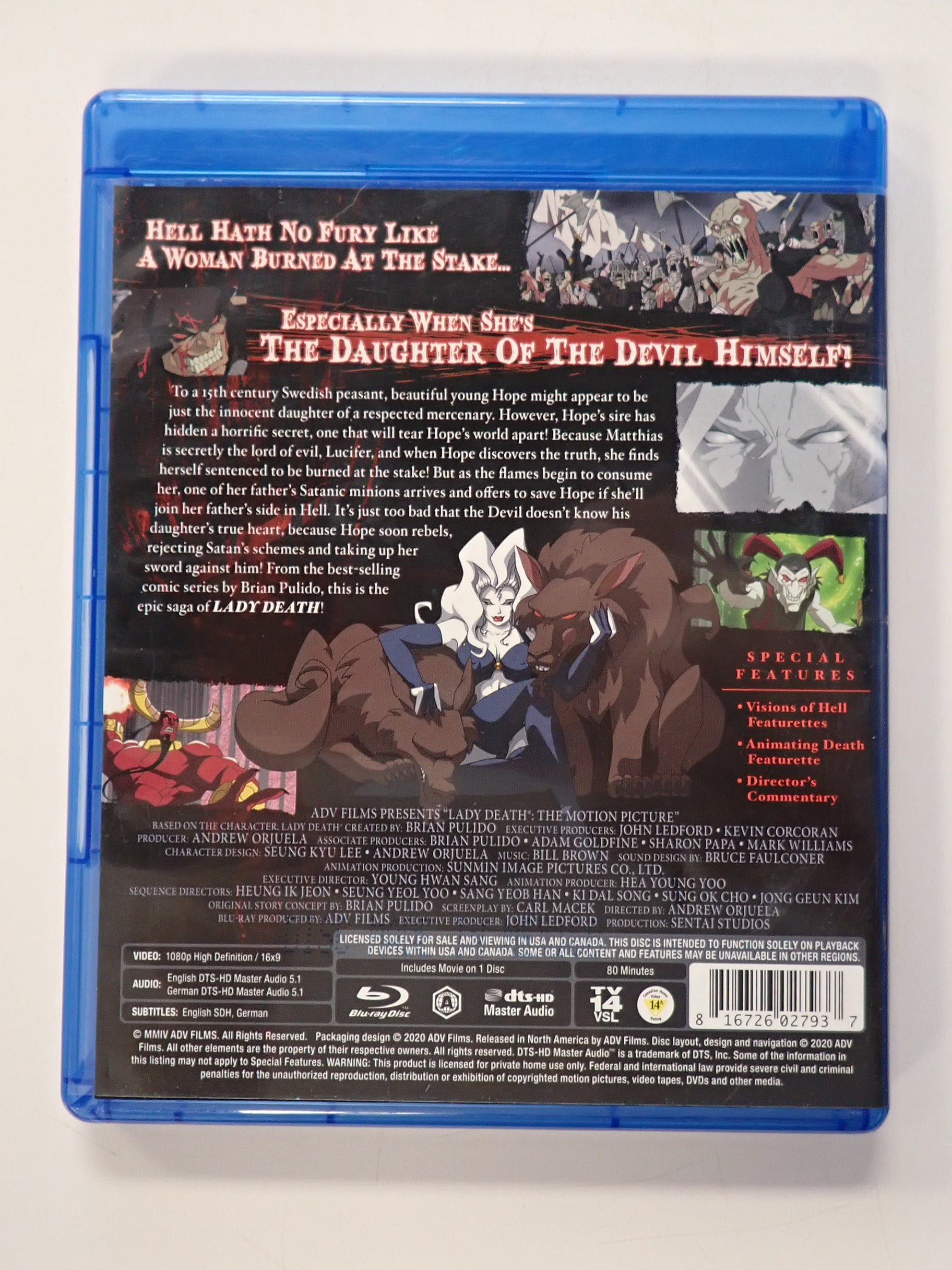 Lady Death the Motion Picture - blu-ray [Pre-Owned]