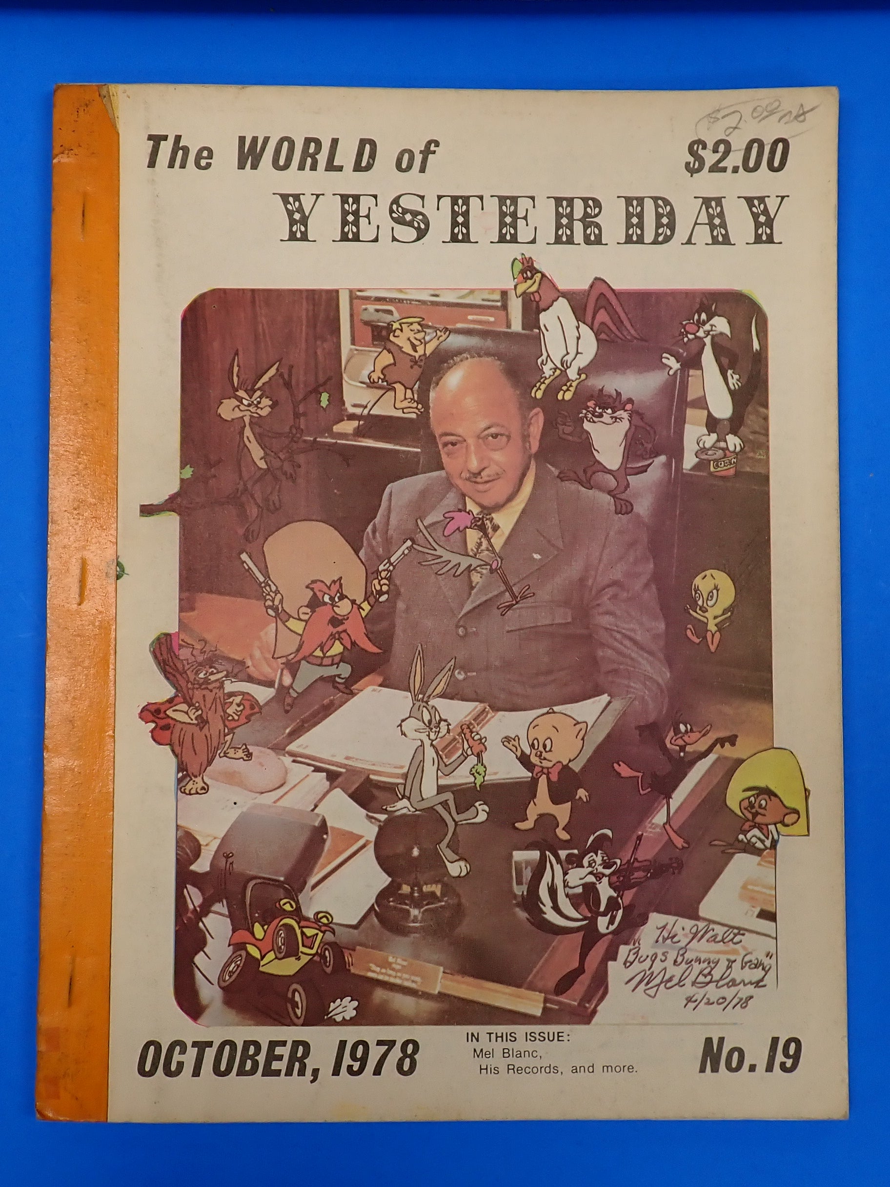 The World of Yesterday #19 (1978) - Mel Blanc on Cover