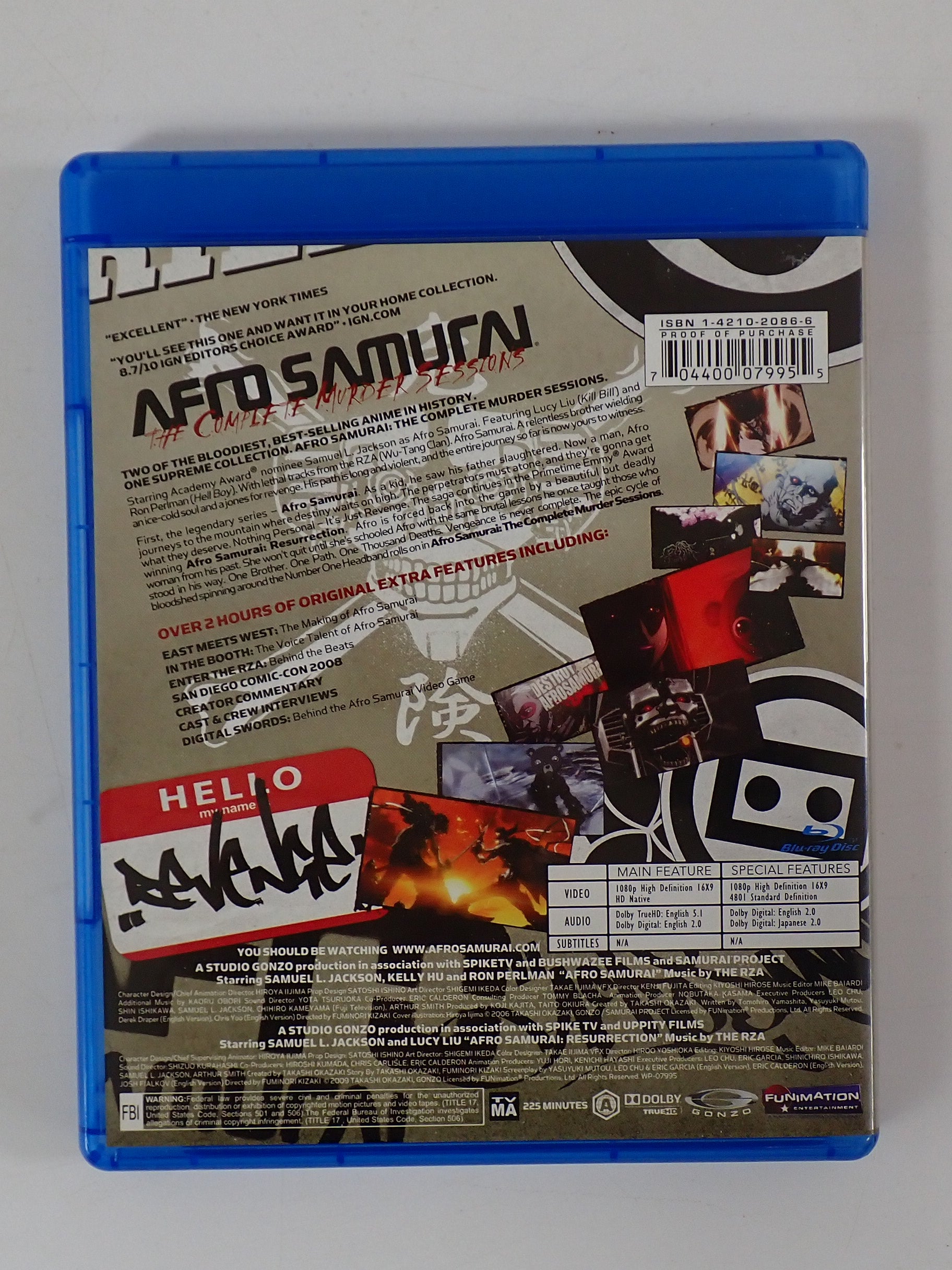 Afro Samurai: The Complete Murder Sessions - Blu-Ray [Pre-Owned]