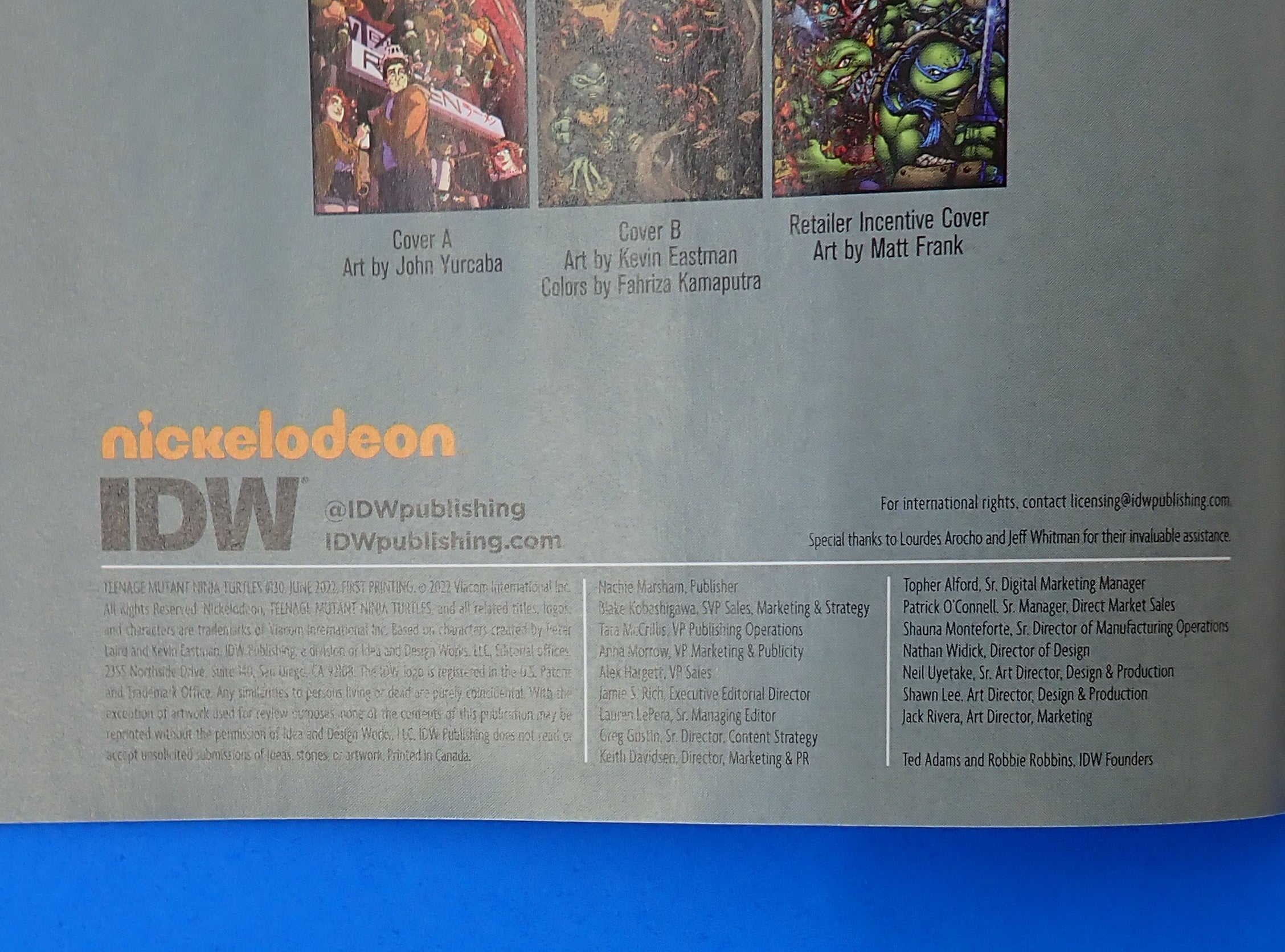 Teenage Mutant Ninja Turtles #130 (2022) - NM+ (9.2+) - Matt Franks Ratio Cover