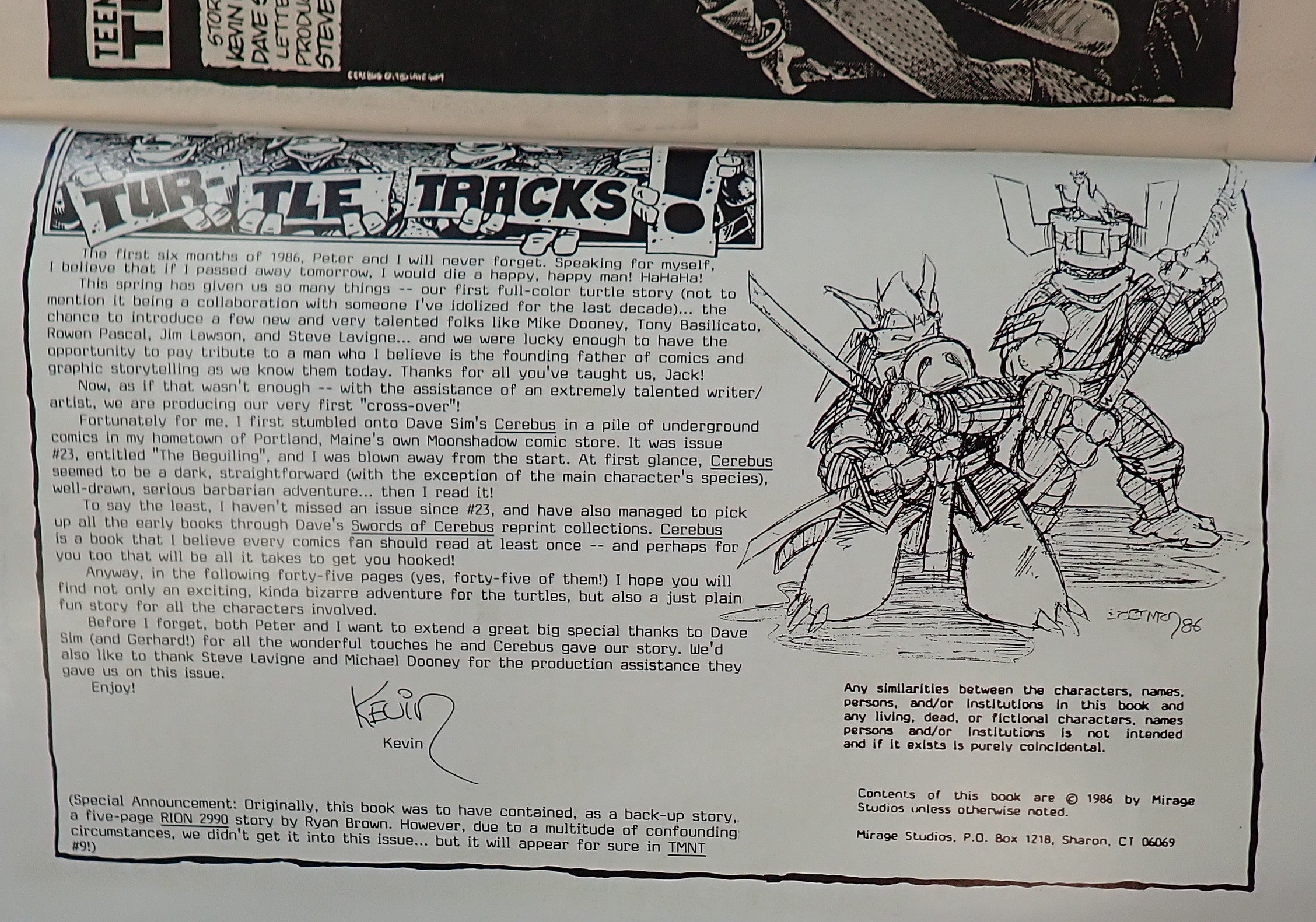 Teenage Mutant Ninja Turtles #8 (1986) - FN/VF (7.0) - Cerebus Crossover App.