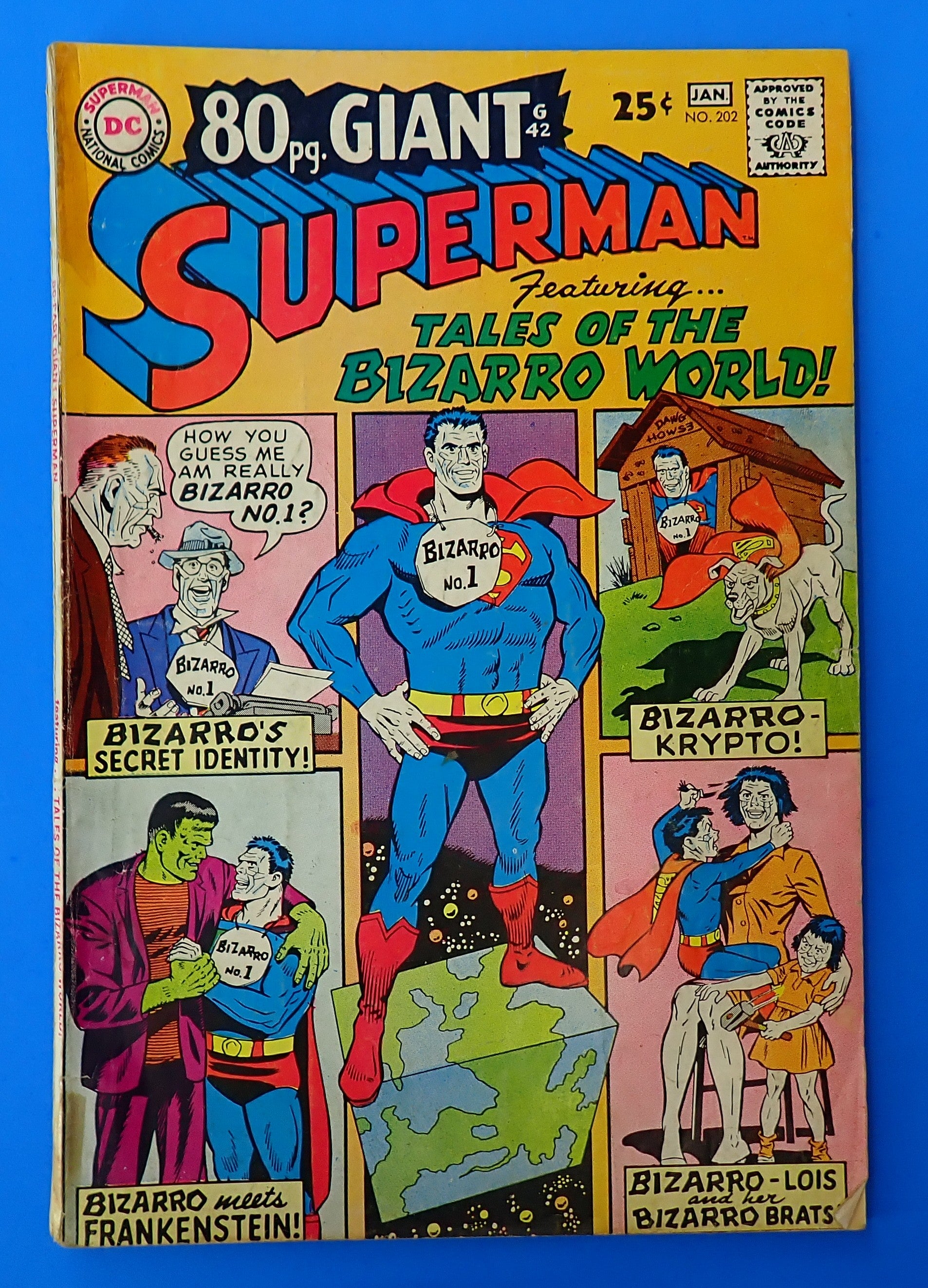 Superman #202 (1967) - VG+ (4.5) - Tales of Bizarro World