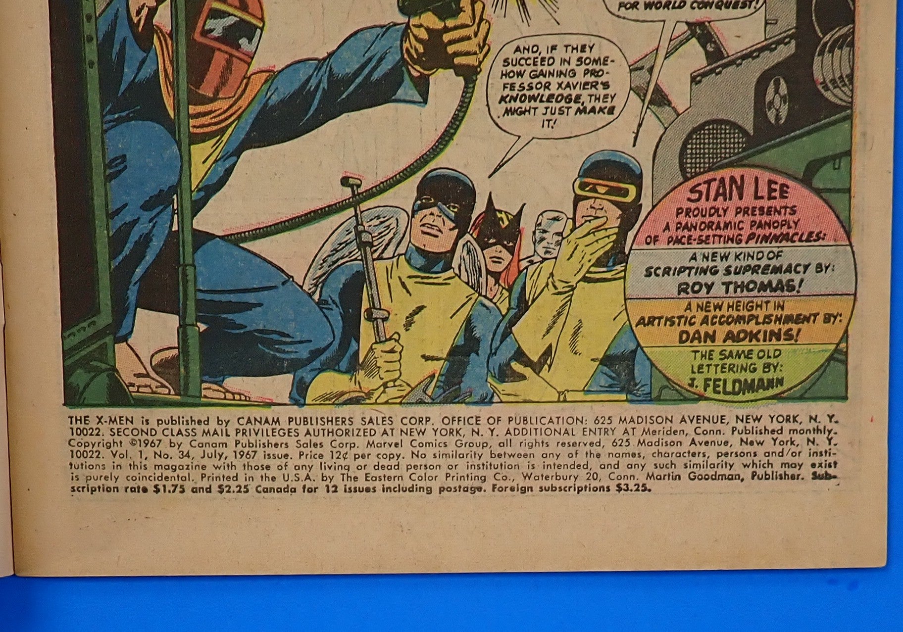 X-Men #34 (1967) - FN+ (6.5) - Silver Age Issue