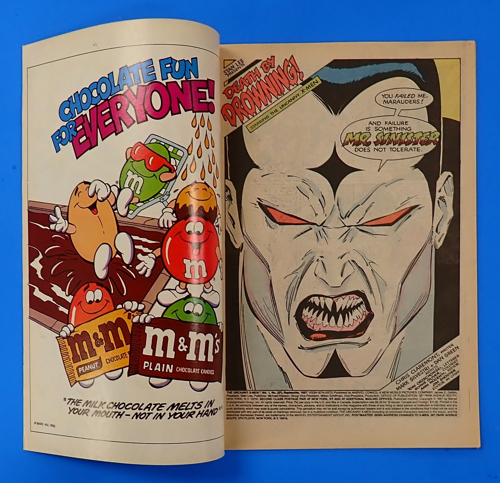 Uncanny X-Men #221 (1987) - FN (6.0) - 1st Full App. Mr. Sinister