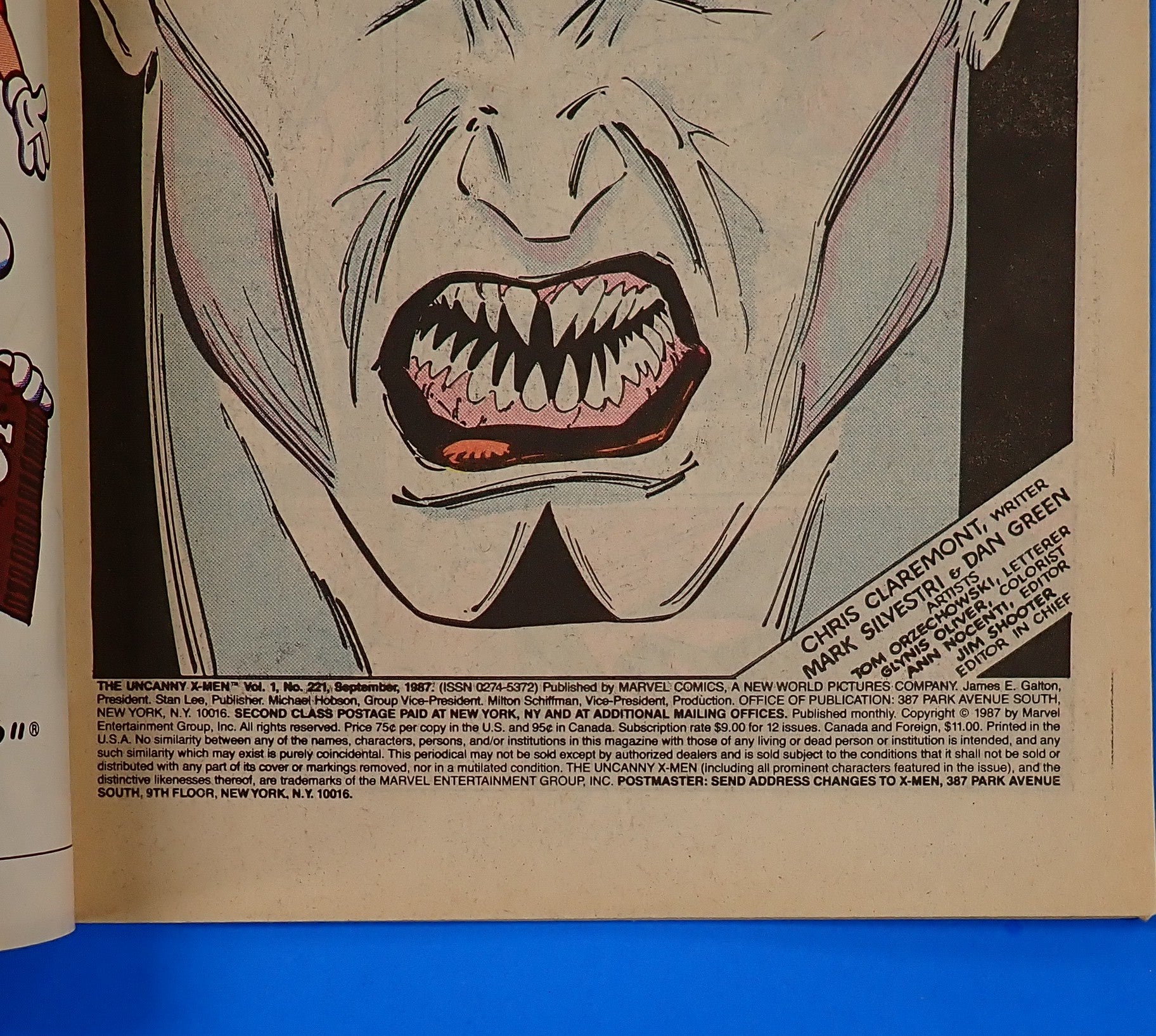 Uncanny X-Men #221 (1987) - FN (6.0) - 1st Full App. Mr. Sinister