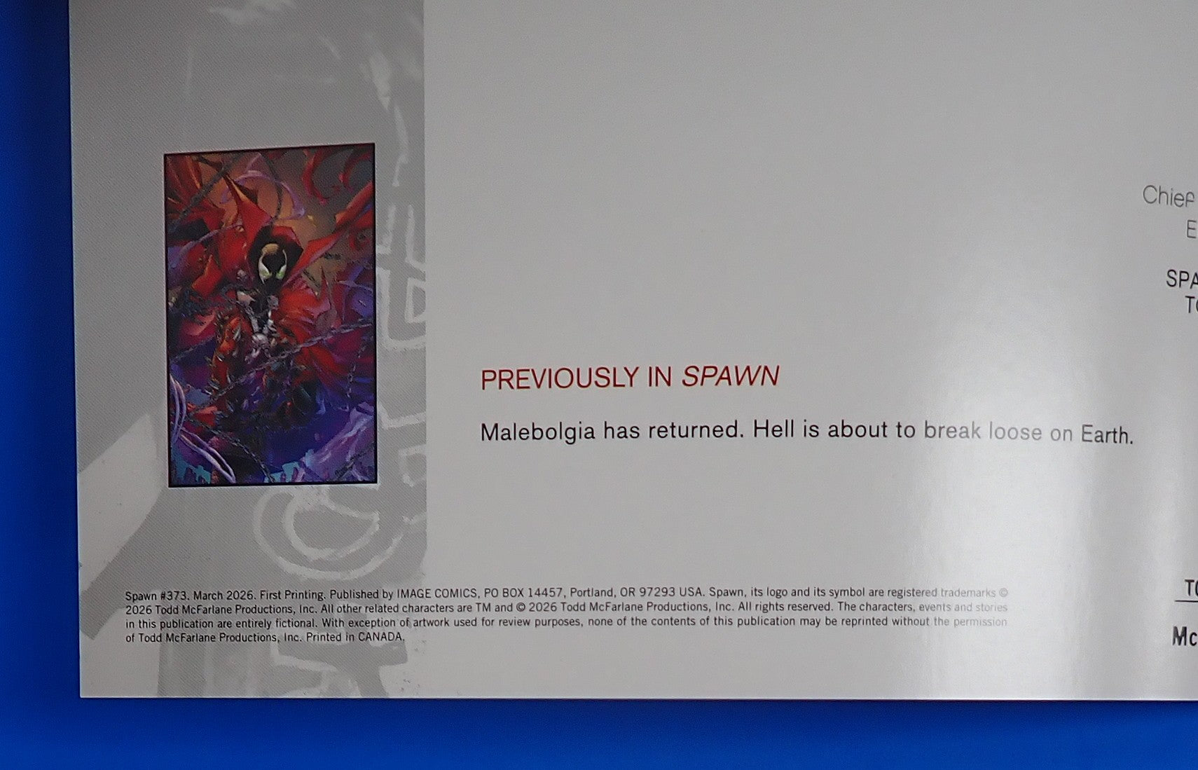 Spawn #373 (2026) - NM+ (9.2+) - Invincible Month Variant