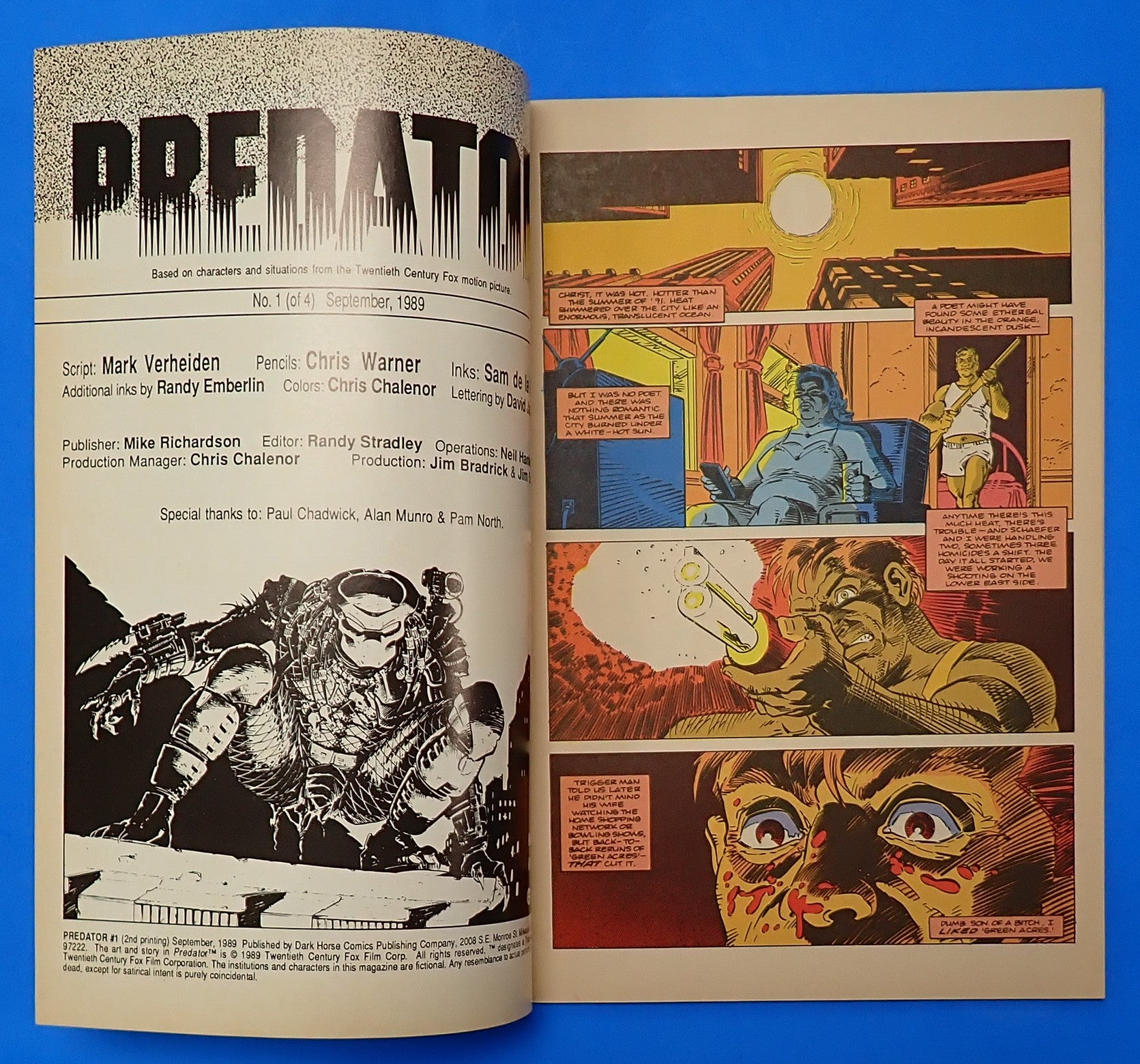 Predator #1 (1989) - FN/VF (7.0) - 2nd Print