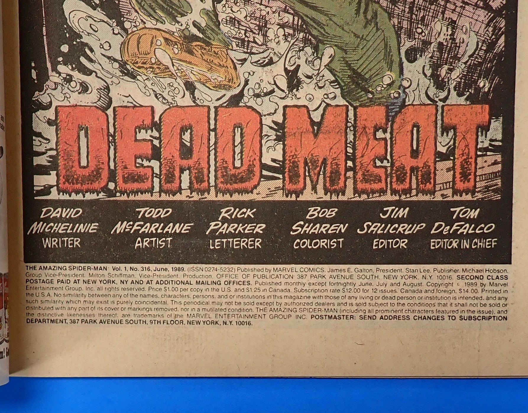 Amazing Spider-Man #316 (1989) - VF+ (8.5) - 3rd App. Venom