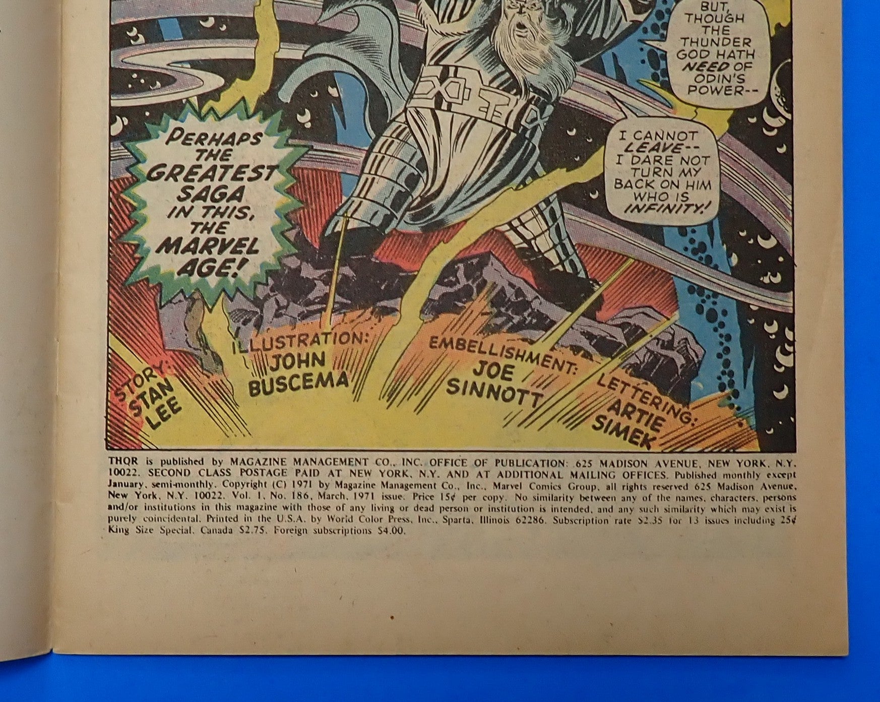 Thor #186 (1971) - FN+ (6.5) - Bronze Age Issue