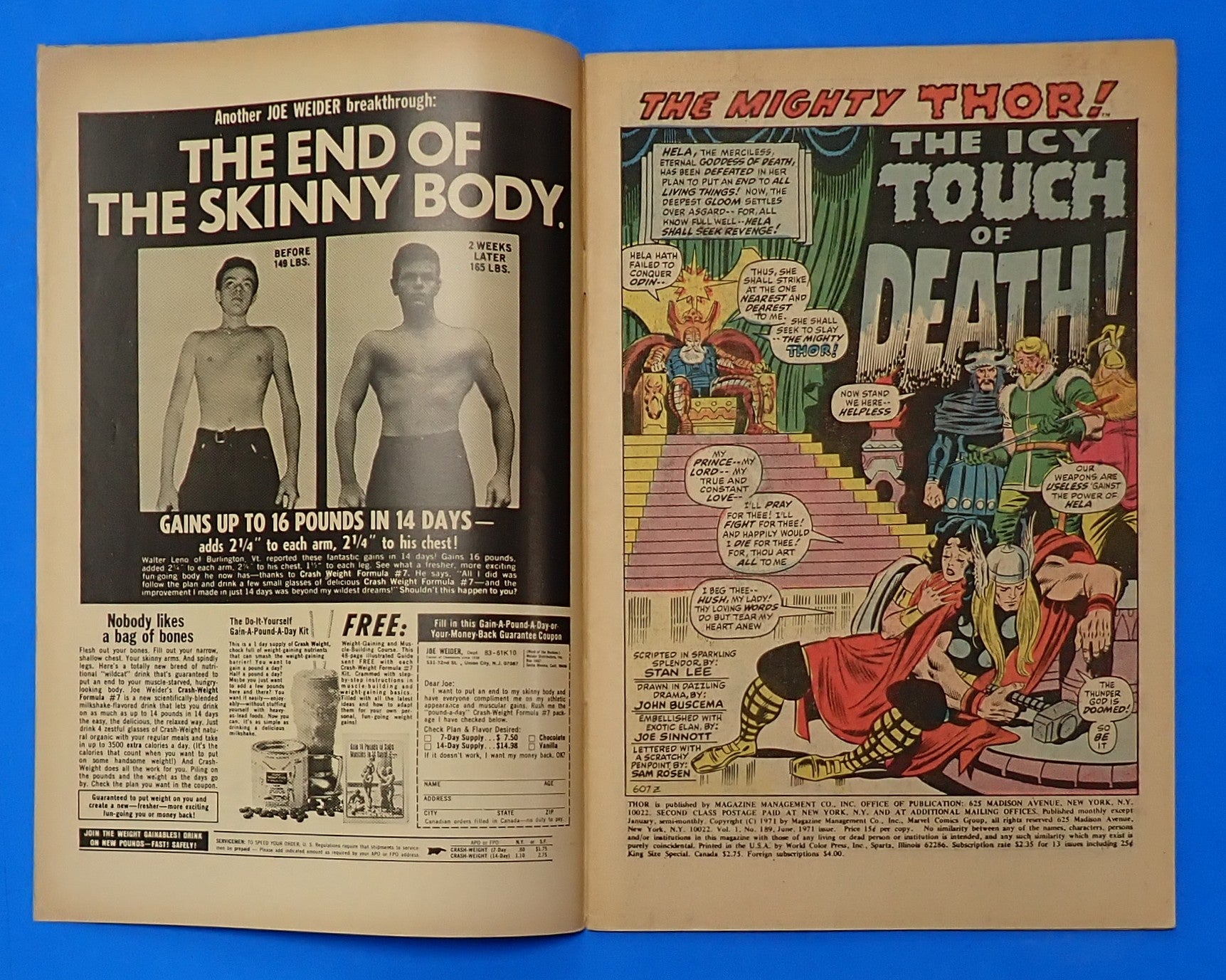 Thor #189 (1971) - FN+ (6.5) - Bronze Age Issue