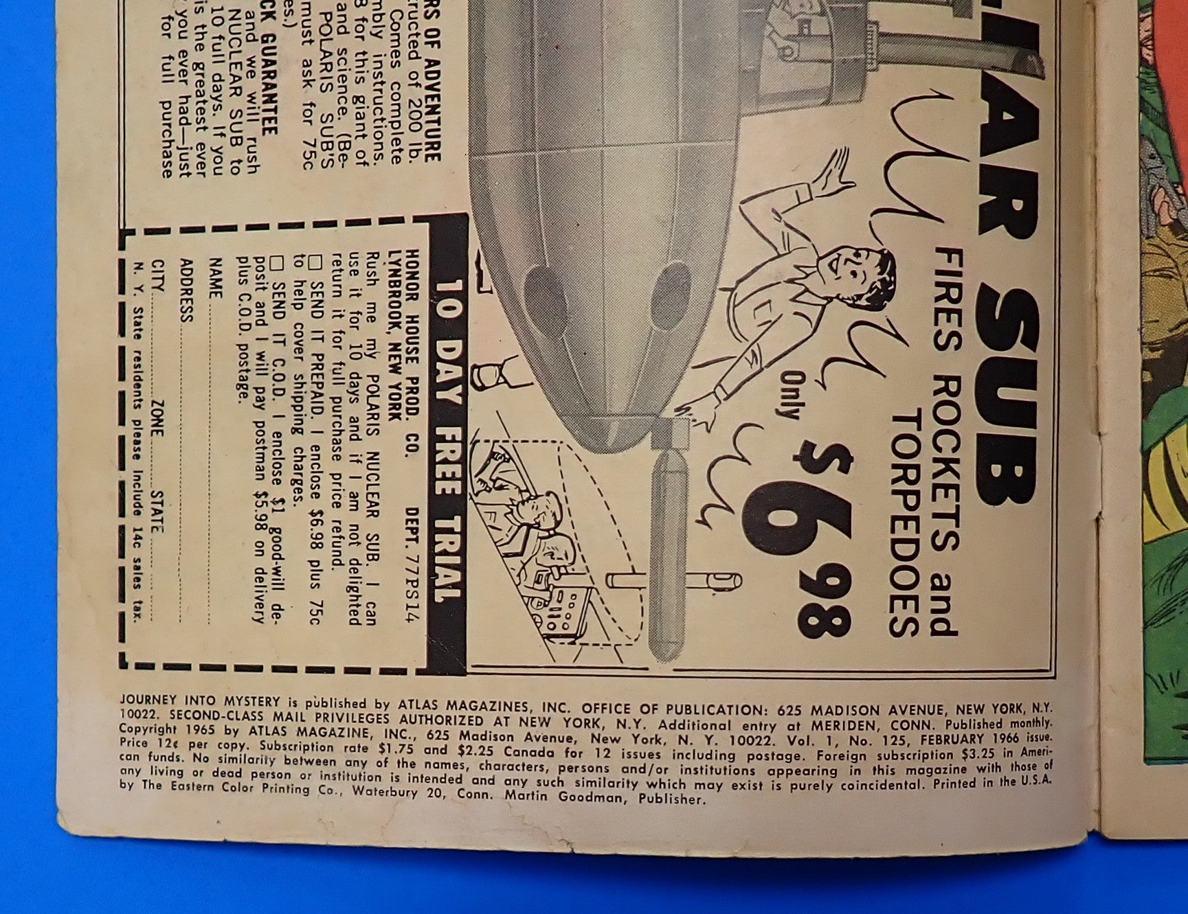 Journey Into #125 (1966) - GD- (1.8) - Last Issue before Title Change
