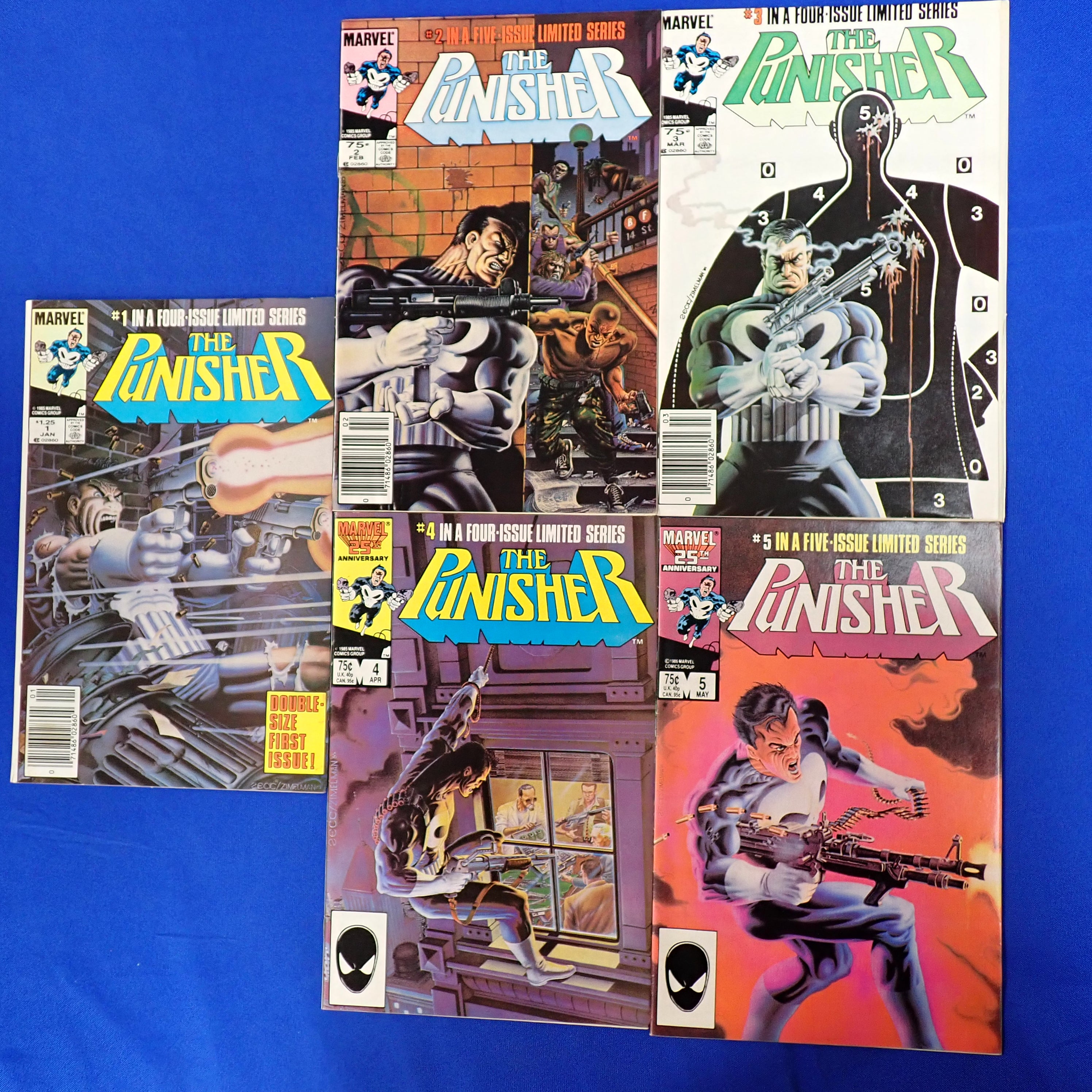 The Punisher #1-5 Complete Set (1986) - FN+ (6.5)