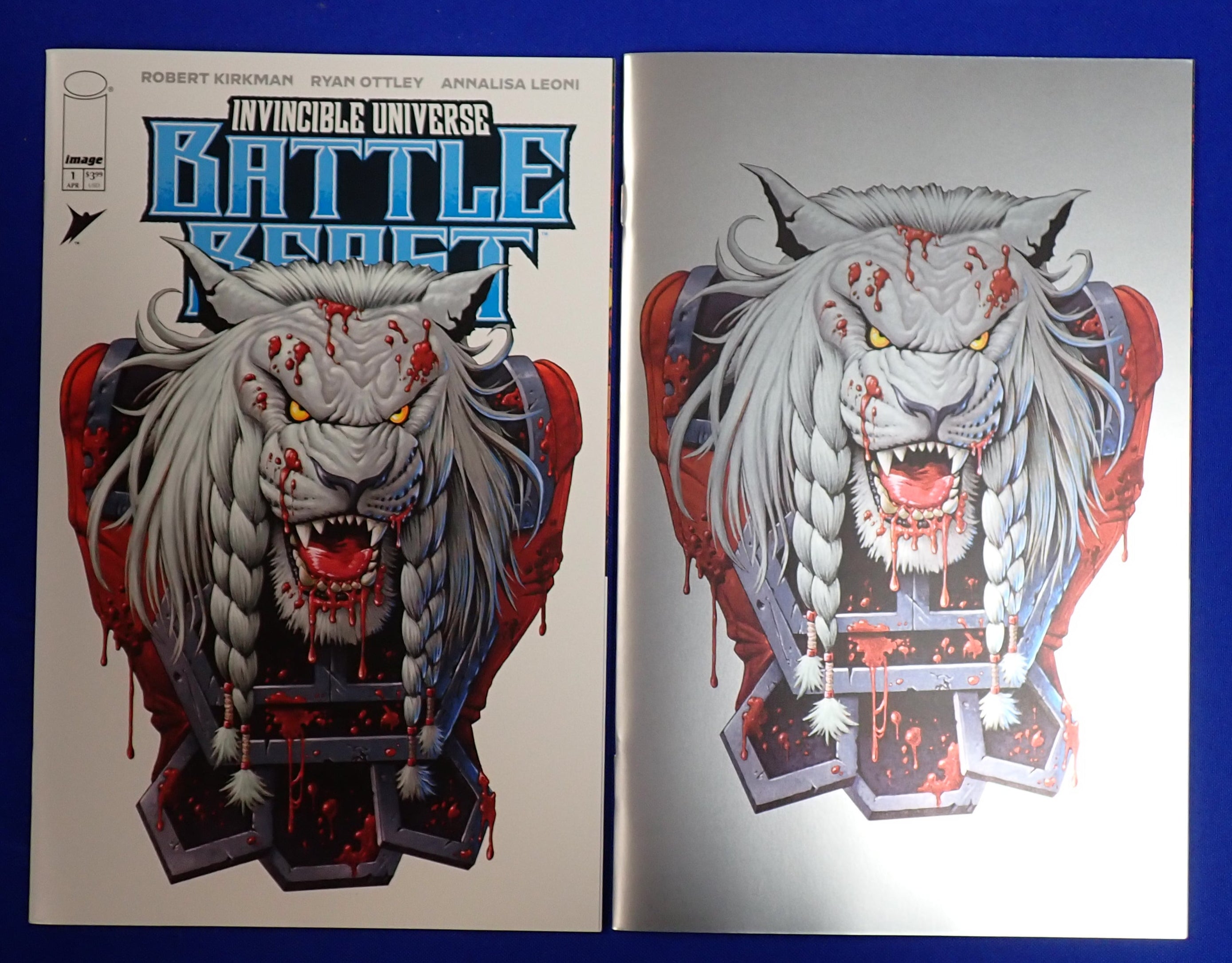 Battle Beast #1 (2025) Set of 2 Pete Carroll Covers - Foil & Regular - NM (9.4)