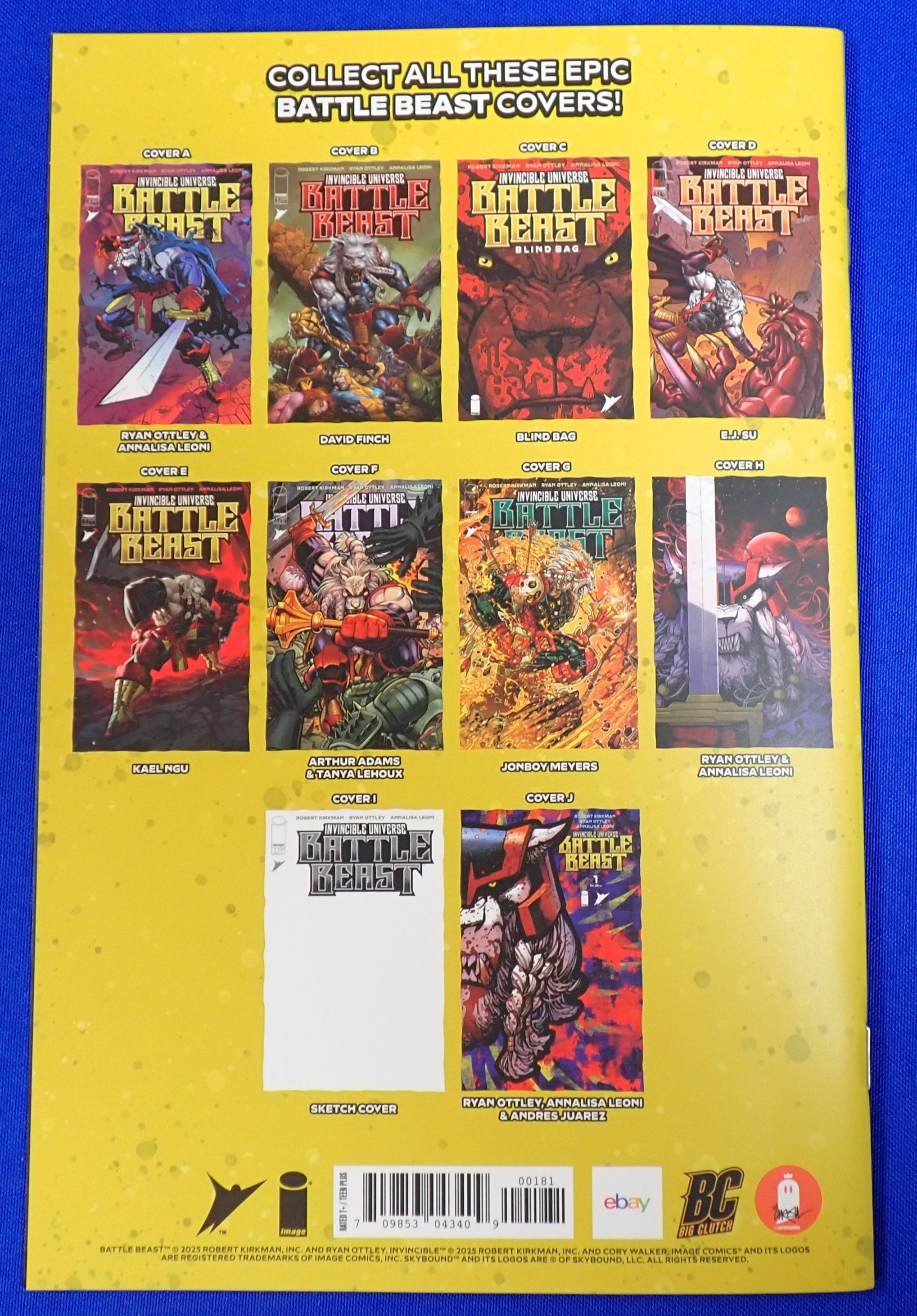 Battle Beast #1 (2025) Set of 2 Pete Carroll Covers - Foil & Regular - NM (9.4)