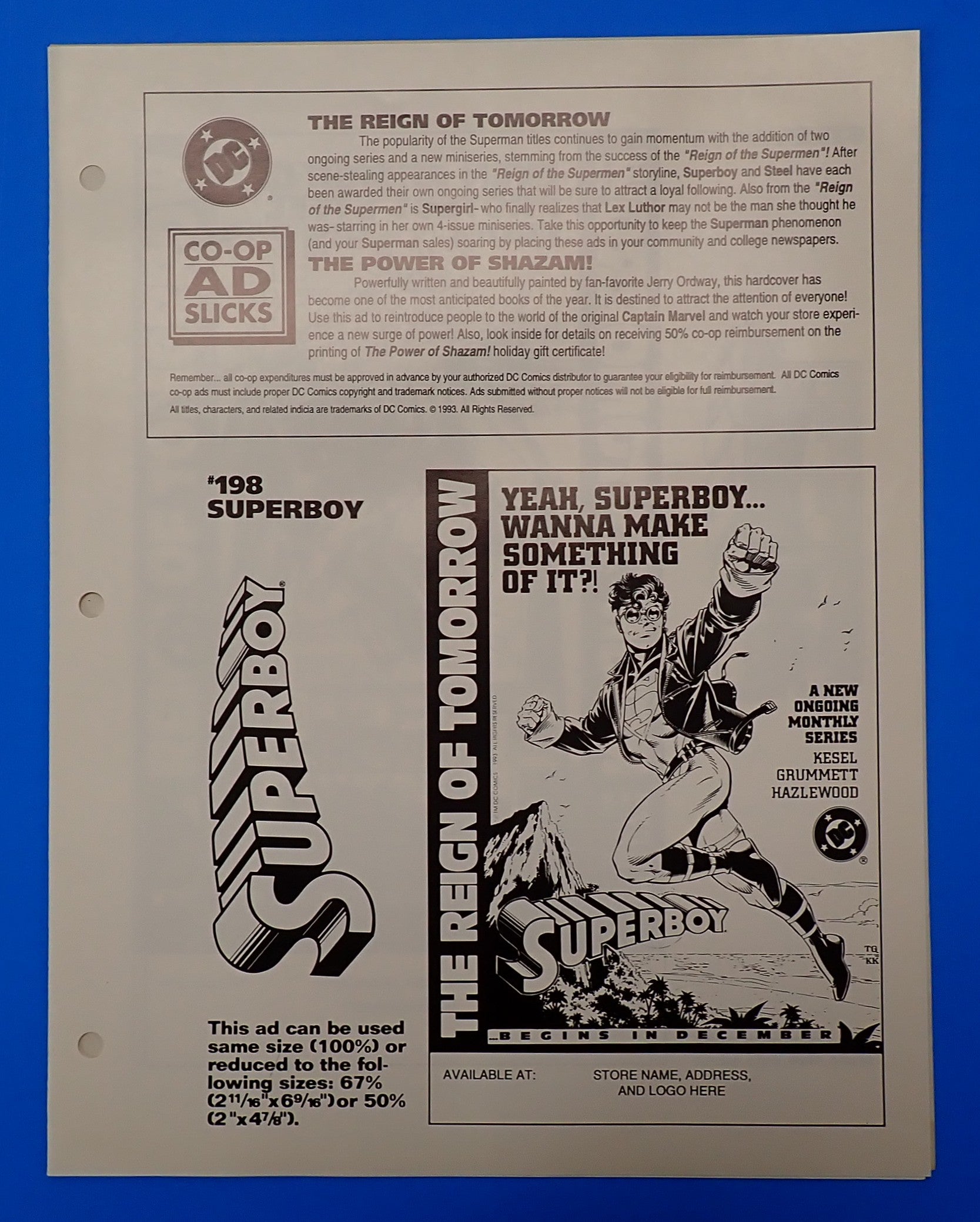 Power of Shazam Retailer Promo Pack (1994) - Opened but Complete