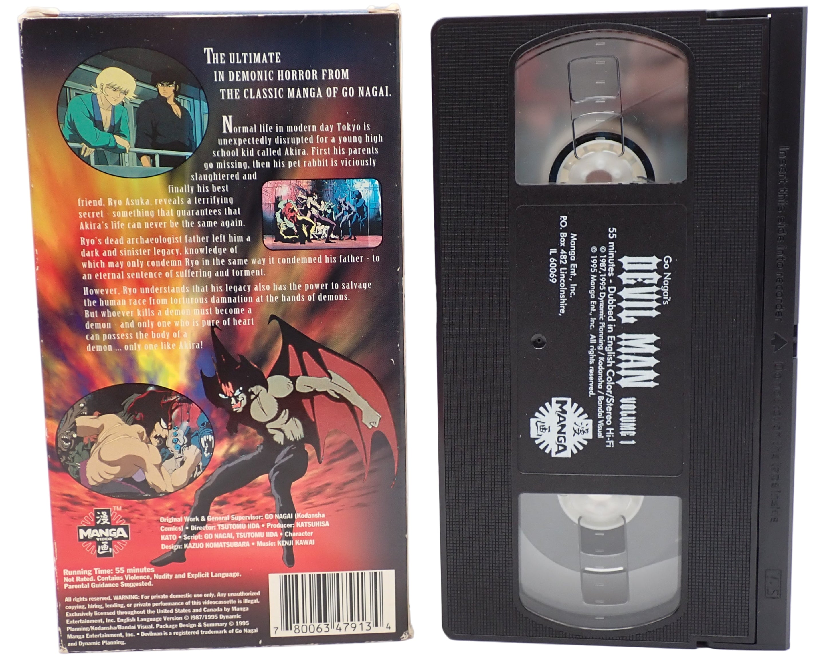 Devil Man Vol. 1 and Vol. 2 - VHS
