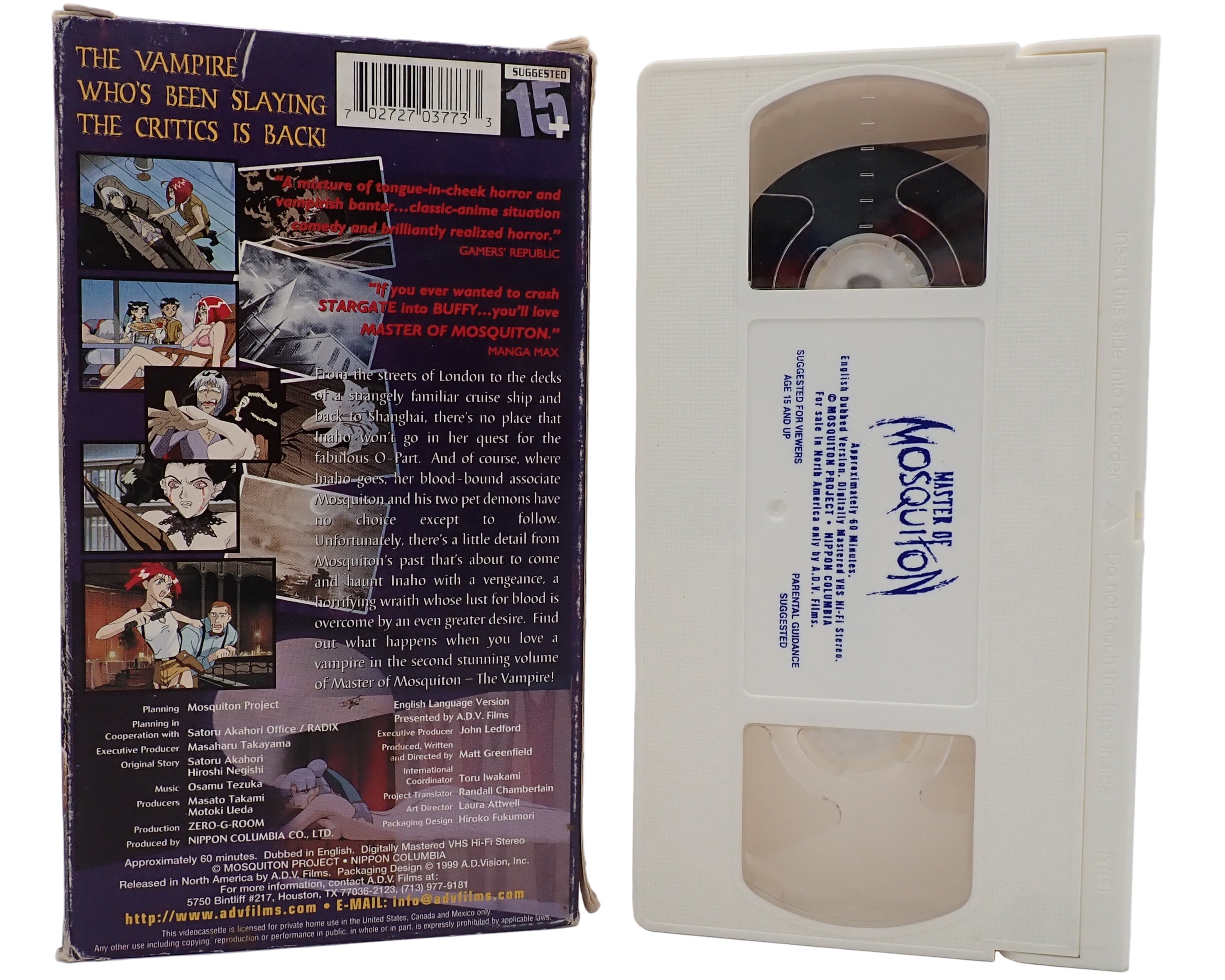 Master of Mosquiton the Vampire Vol. 1-3 - VHS
