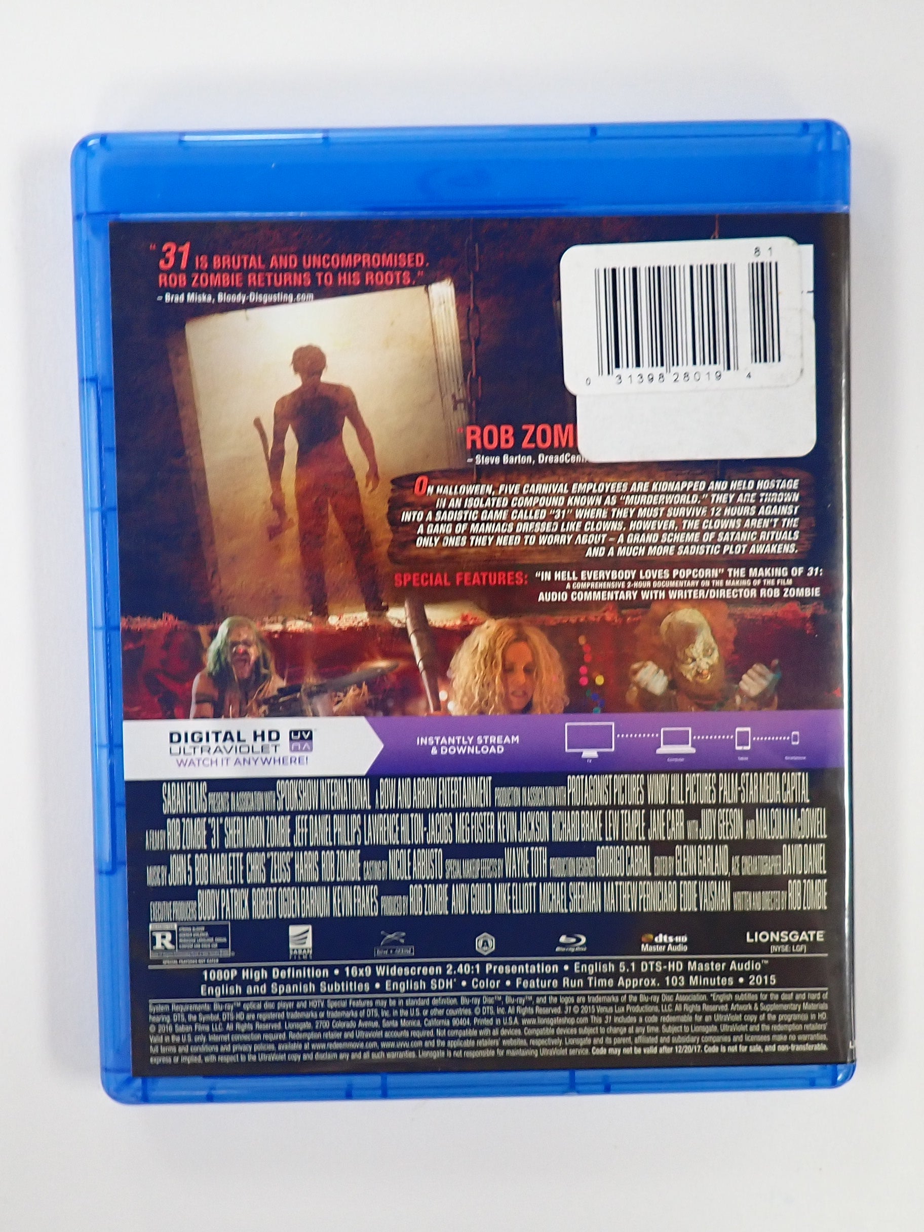 Rob Zombie's 31 - Blu-Ray [Pre-Owned]