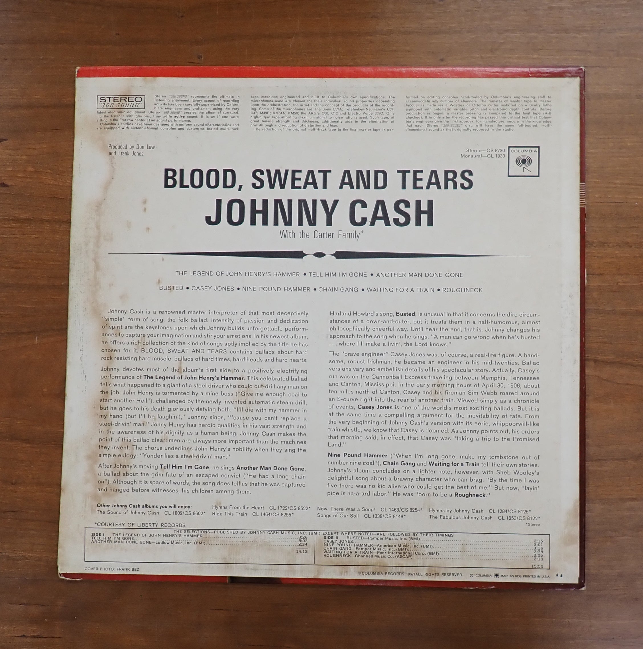 Johnny Cash - Blood, Sweat and Tears