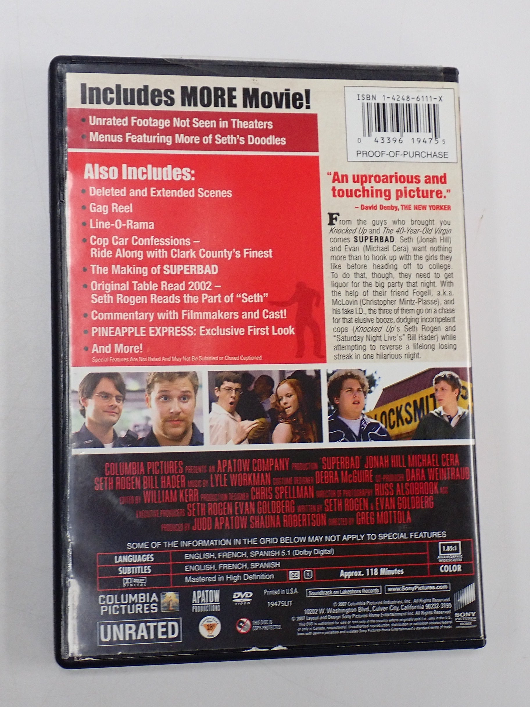 Superbad (Unrated Extended Edition) - DVD [Pre-Owned]