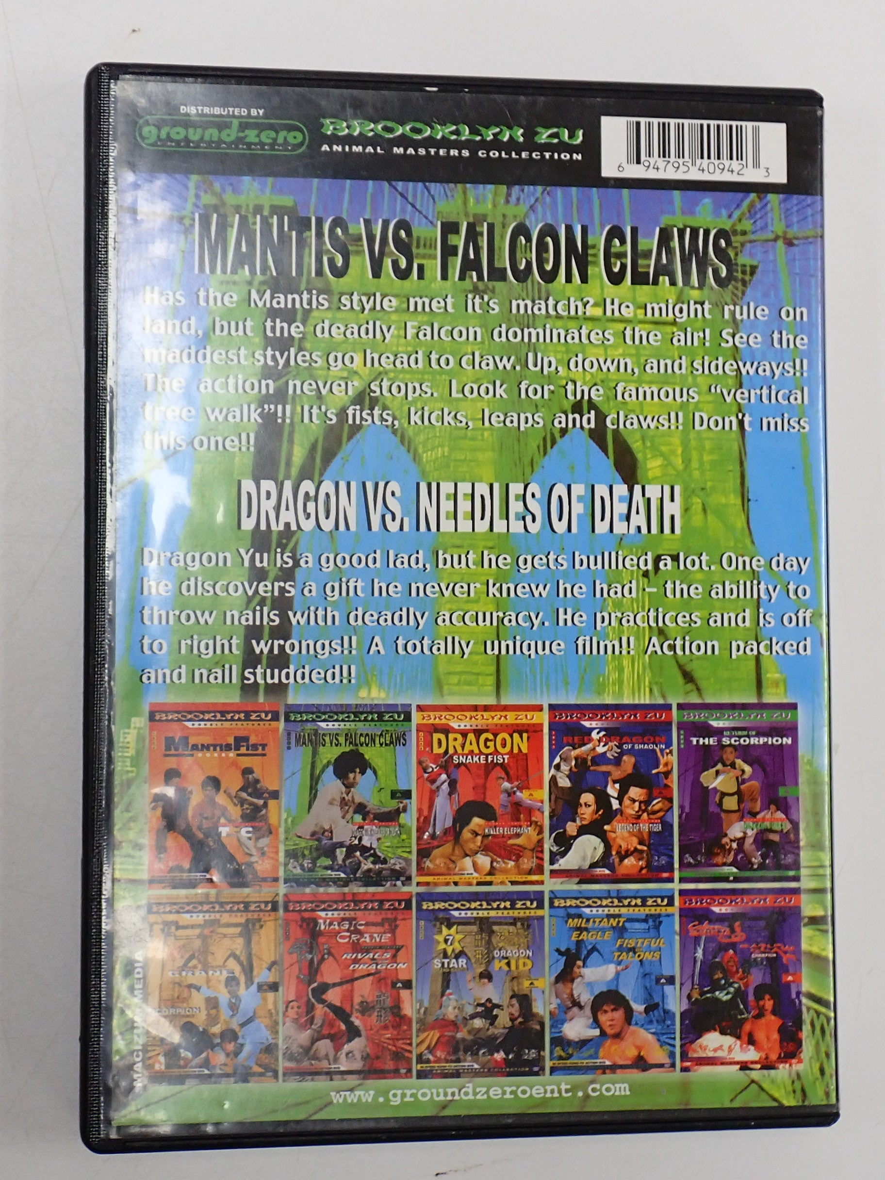 Mantis Vs. Falcon Claws & Dragon Vs. Needles of Death (Brooklyn Zu Double Feature) - DVD [Pre-Owned]