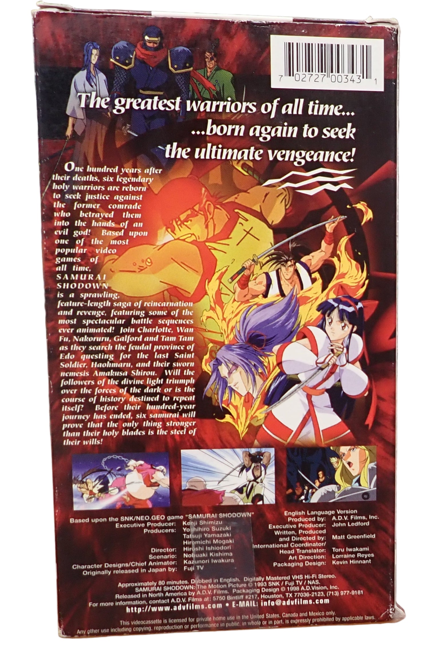 Samurai Showdown - VHS