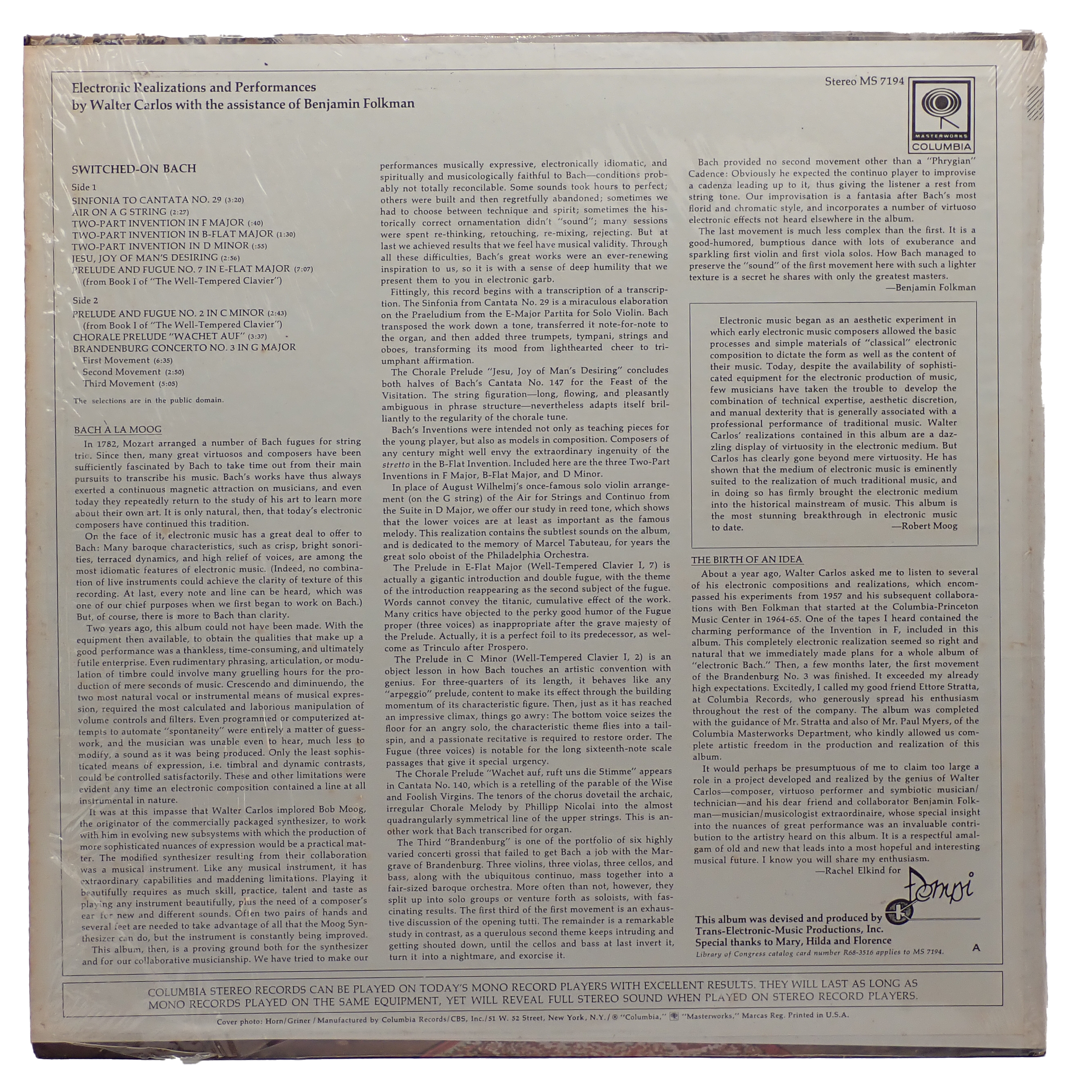 Trans-Electronic Music Productions - Switched-On Bach