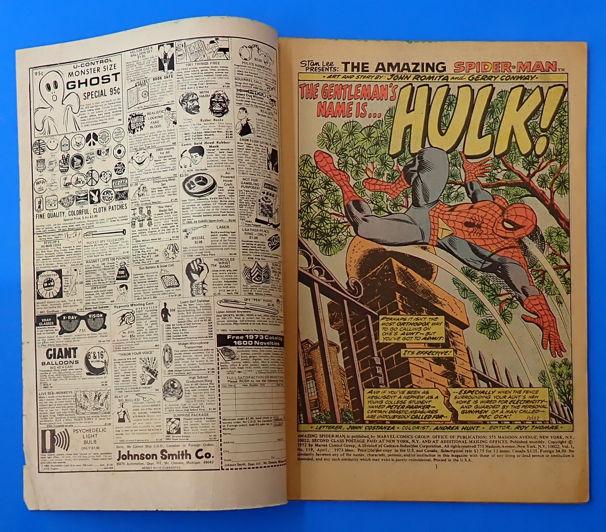 Amazing Spider-Man #119 (1973) - FR (1.0) - Spider-Man Vs. Hulk