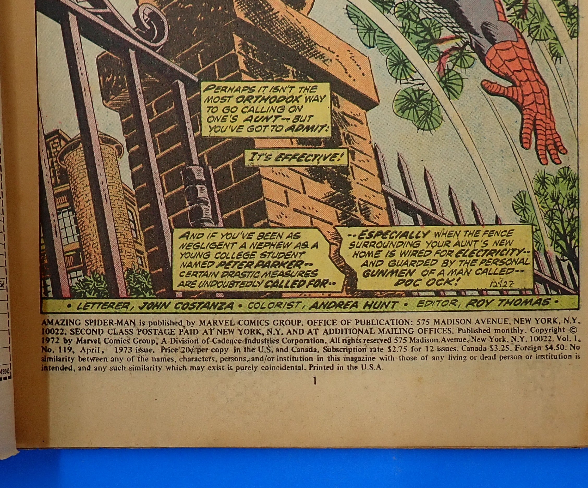 Amazing Spider-Man #119 (1973) - FR (1.0) - Spider-Man Vs. Hulk