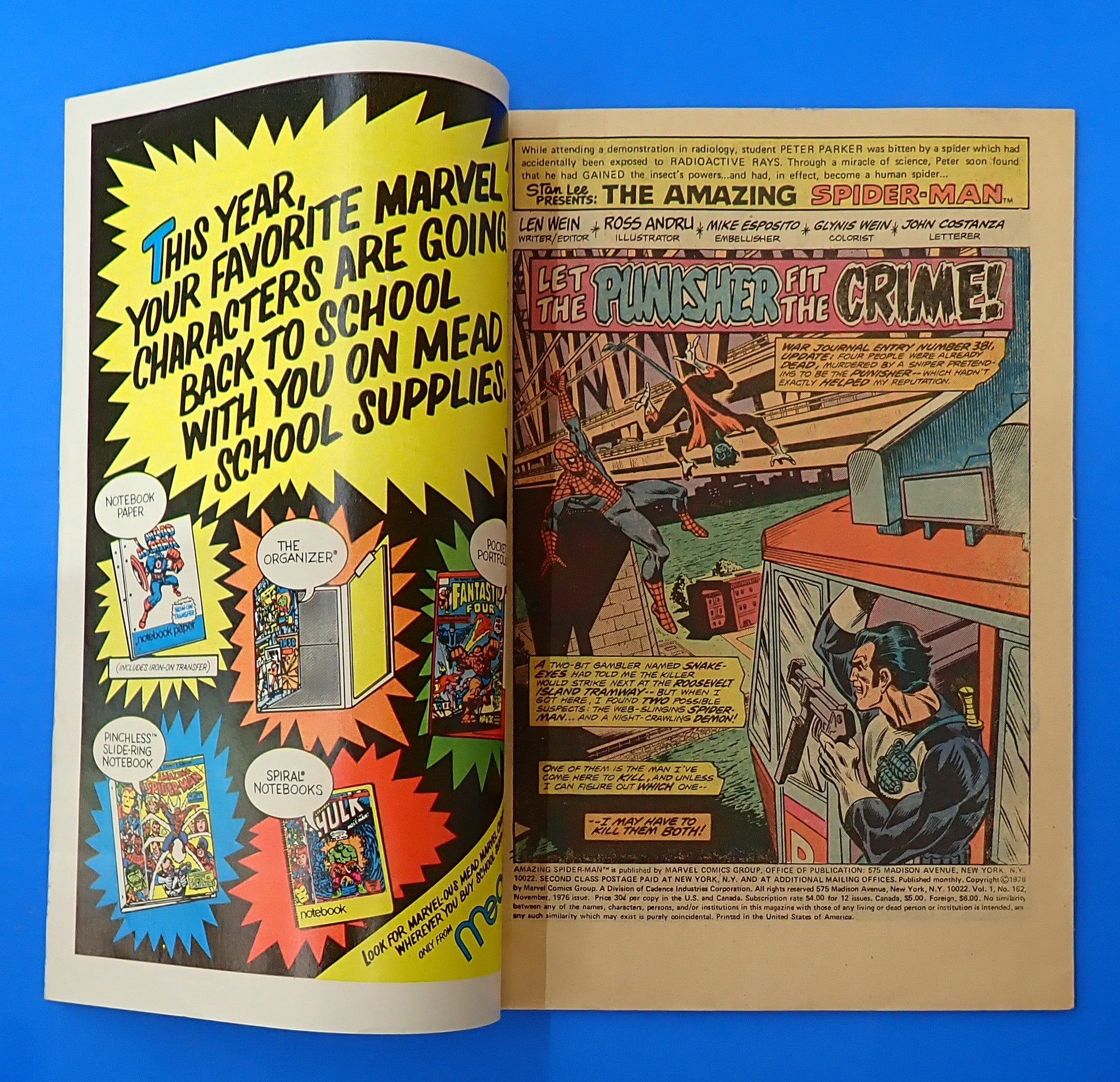 Amazing Spider-Man #162 (1976) - FN (6.0) - 1st App. Jigsaw