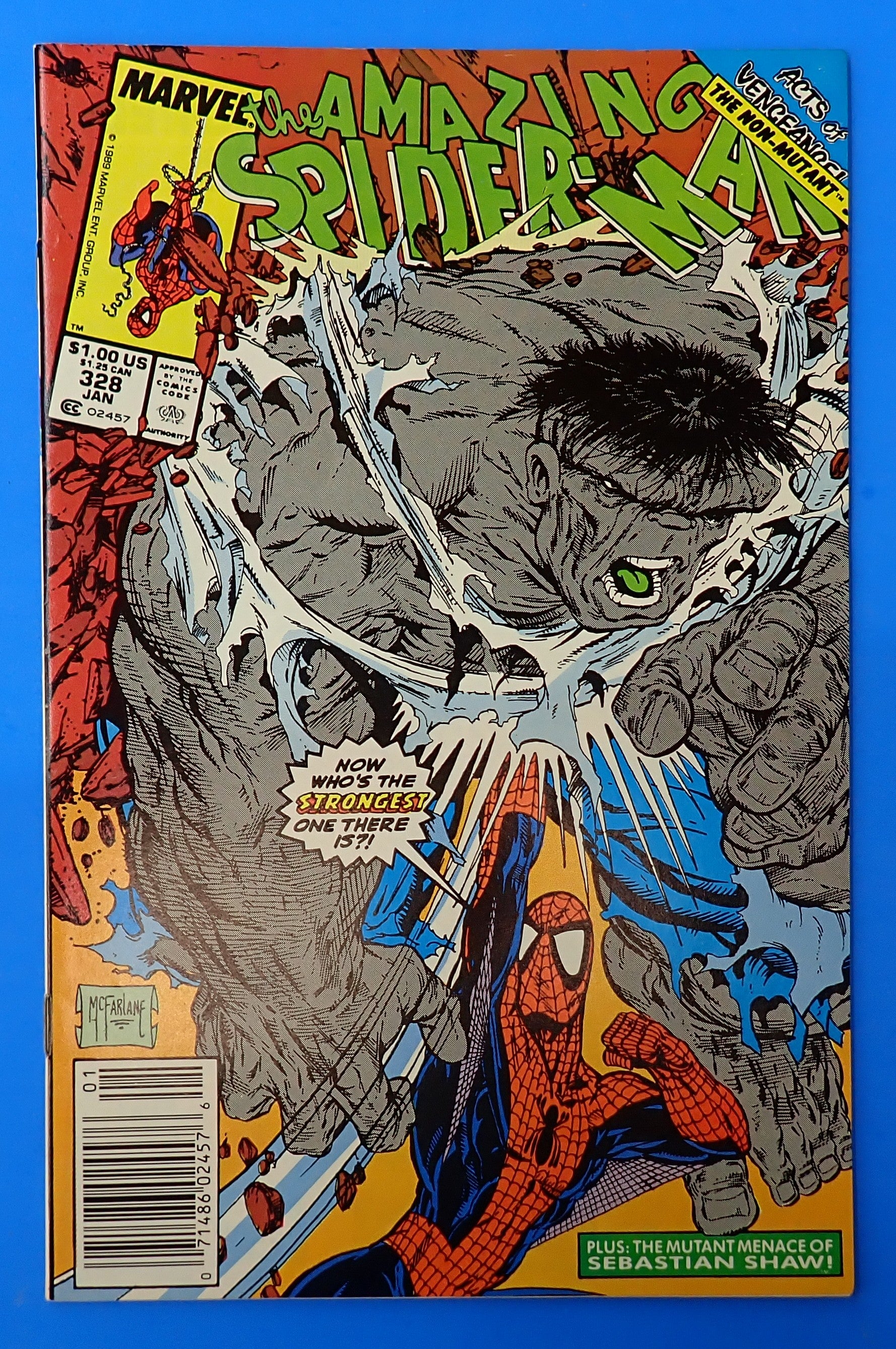 Amazing Spider-Man #328 (1990) - VF- (7.5) - Todd McFarlane's Final ASM Cover