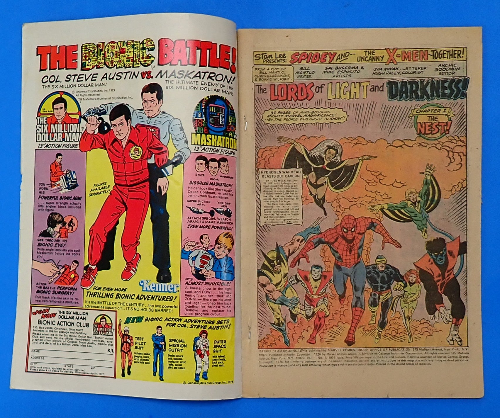 Marvel Team-Up Annual #1 (1976) - VG (4.0) - 1st Meeting of New X-Men & Spider-Man