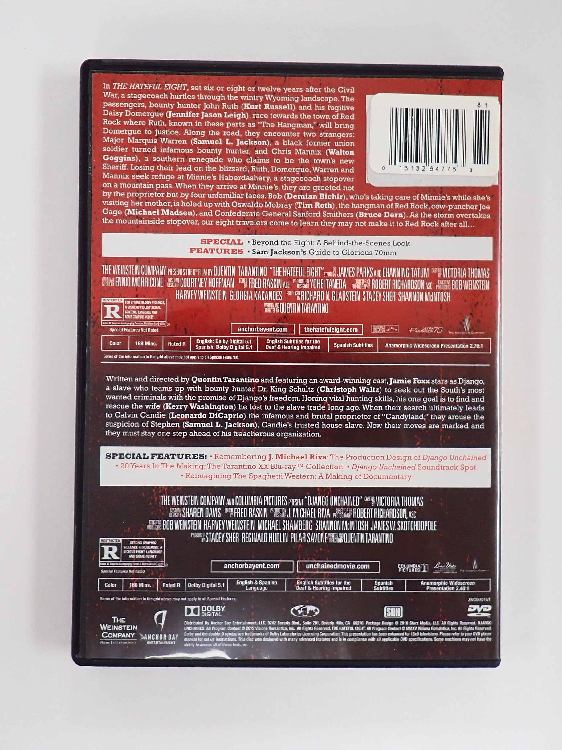 The Hateful Eight & Django Unchained Double Feature - DVD