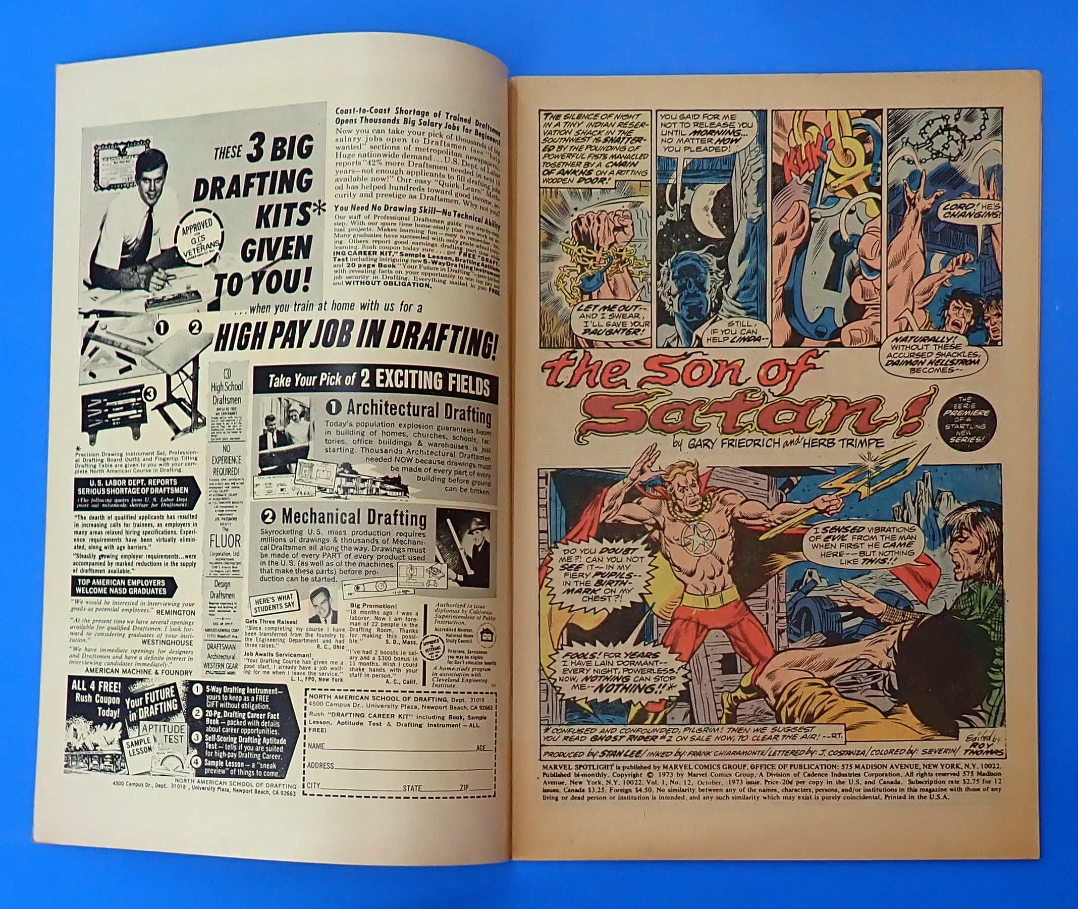 Marvel Spotlight #12 (1973) - FN (6.0) - 1st Full App. + Origin of Son of Satan